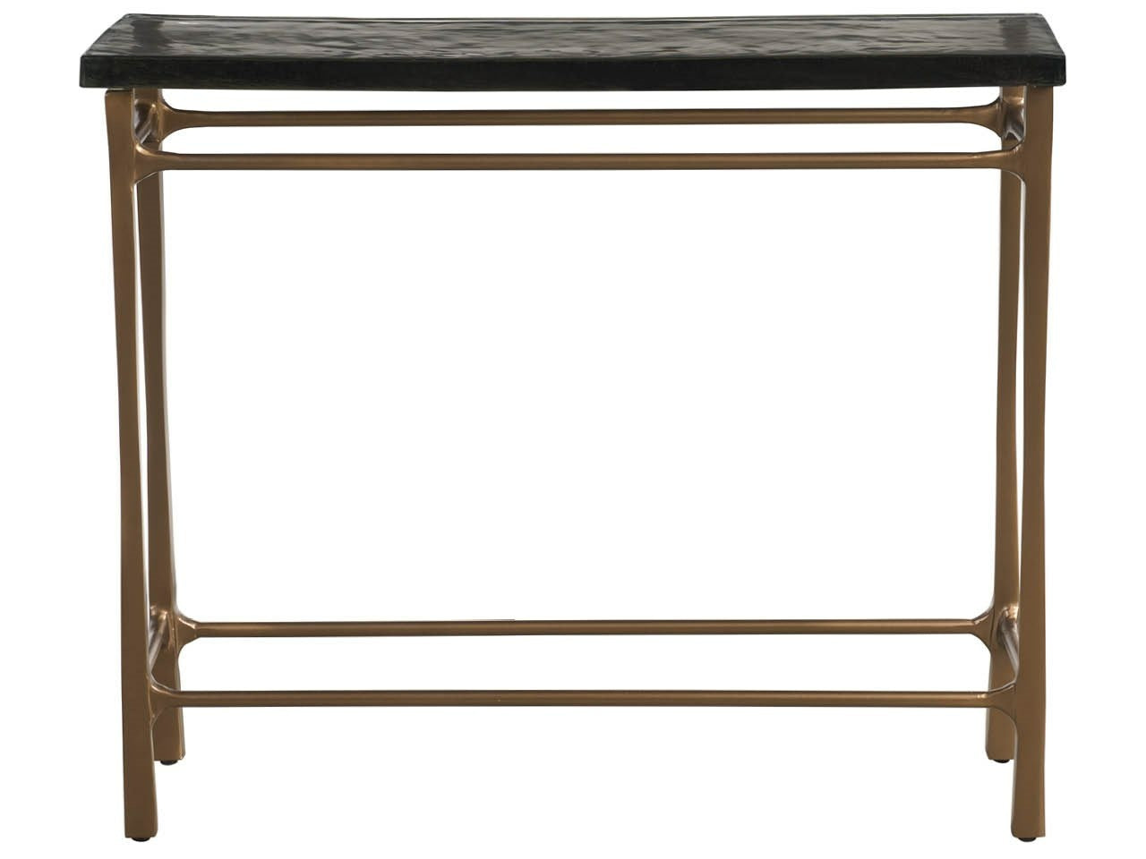Cirrus Antique Brass/Cast Glass Console Table