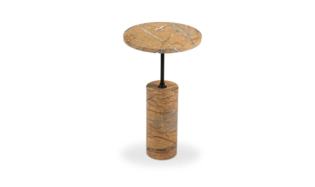 Dusk Rainforest Brown Marble Accent Table