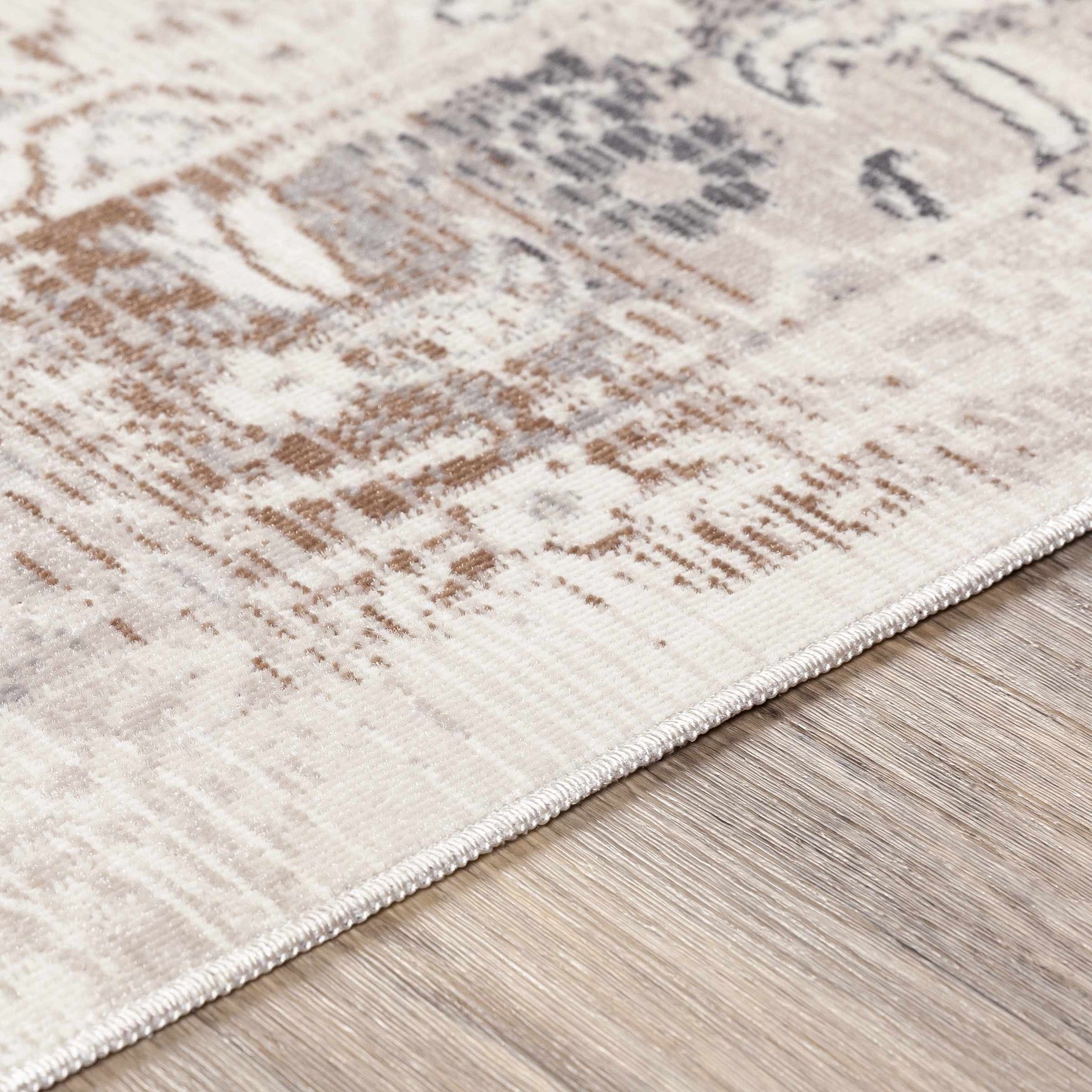 Hainesville White Medallion 10' Runner Rug - Clearance