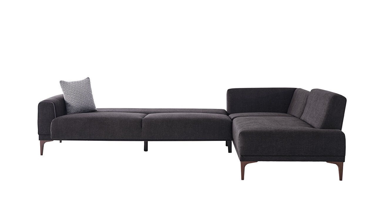 Seul Corte Anthracite L-Shape Sleeper Sectional Sofa