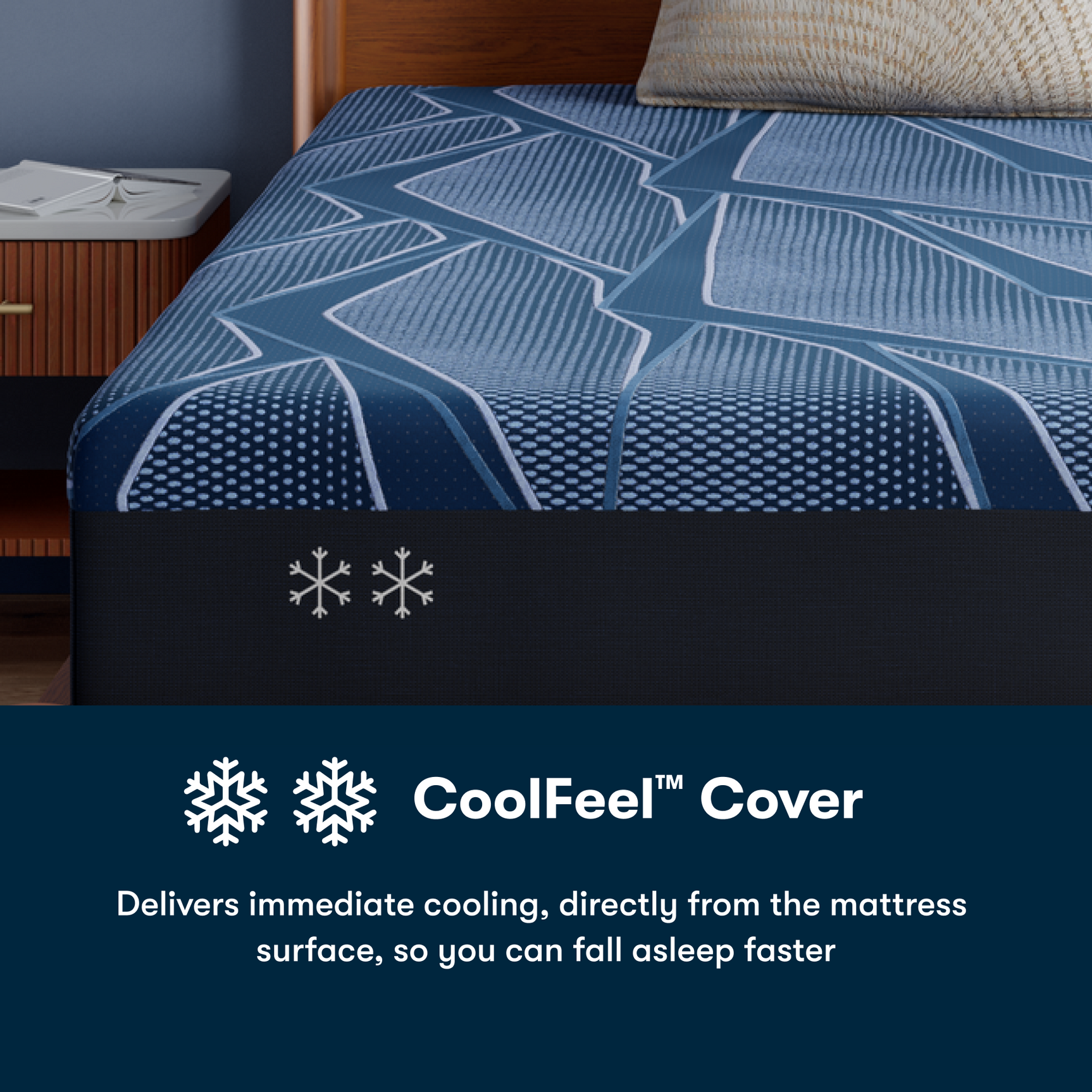 iSeries NXG 1500 Hybrid Firm 12" Dark Blue Hybrid Twin XL Firm Mattress - Ornate Home