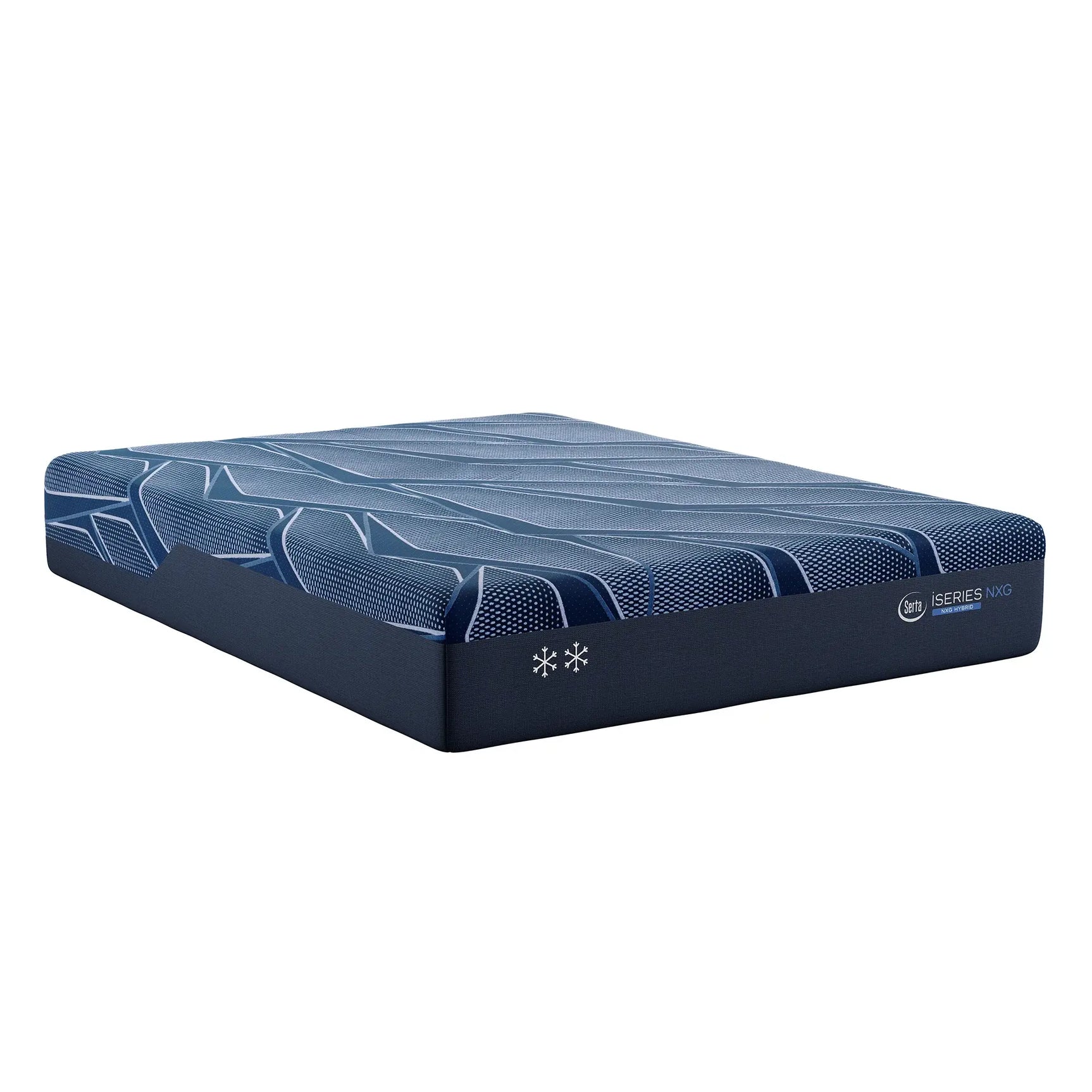iSeries NXG 2500 Hybrid Medium 12.5" Dark Blue Hybrid Full Medium Mattress - Ornate Home