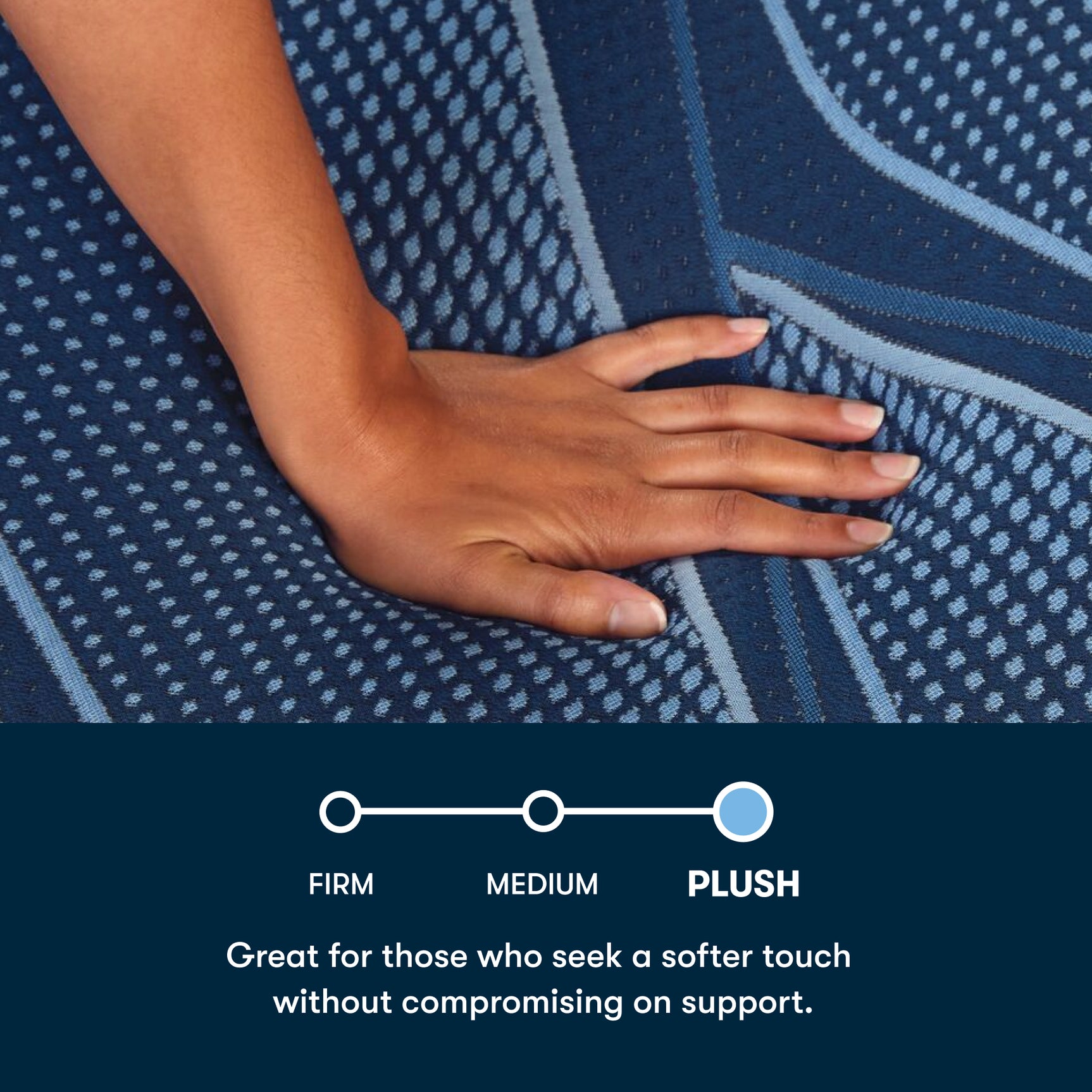 iSeries NXG 2500 Hybrid Plush 12.5" Dark Blue Hybrid Twin XL Plush Mattress - Ornate Home