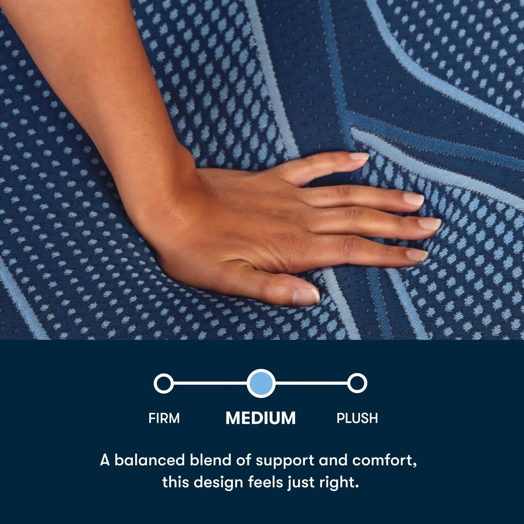 iSeries NXG 3500 Hybrid Medium 13.5" Dark Blue Hybrid Twin XL Medium Mattress - Ornate Home