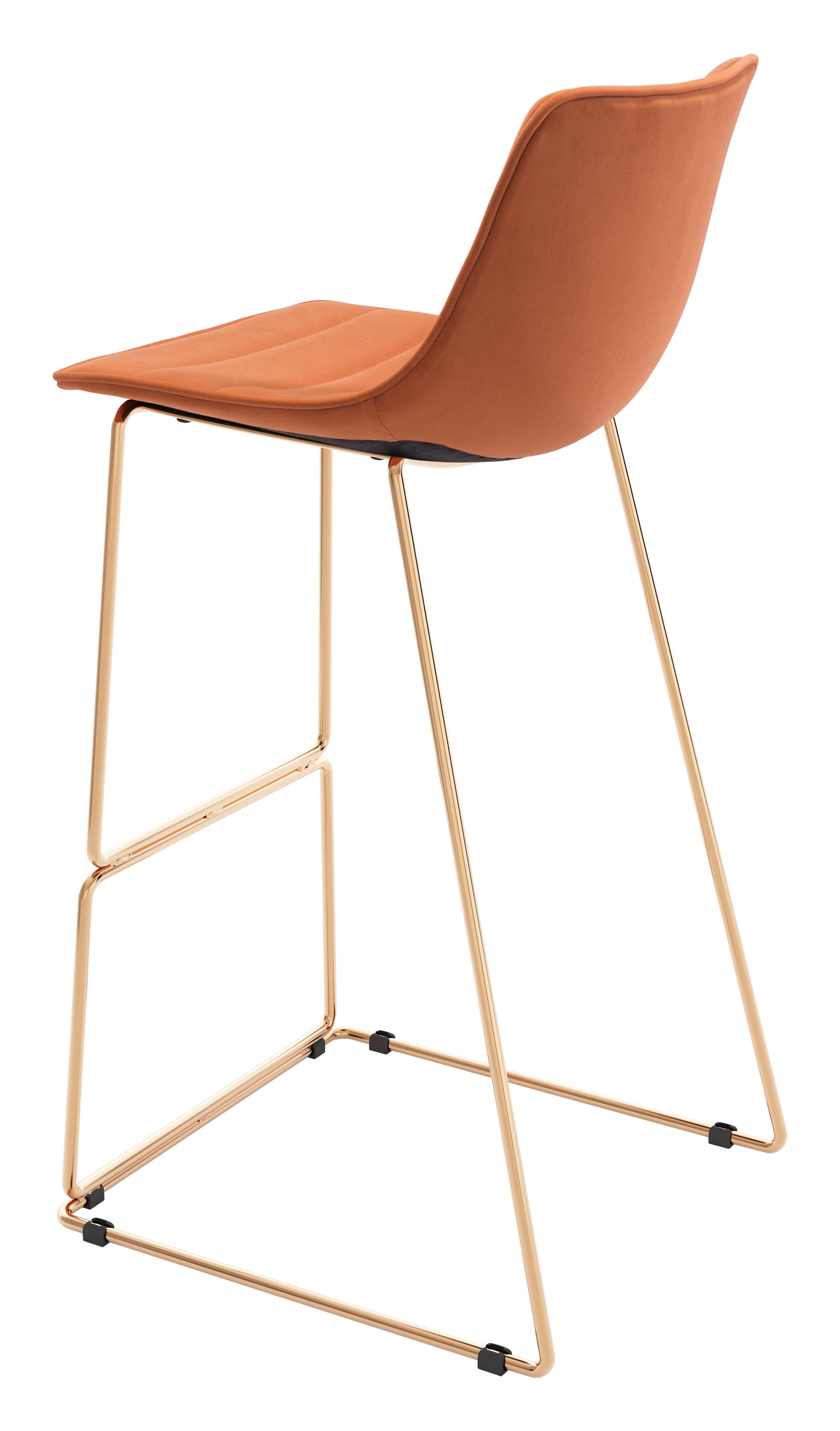 Adele Orange & Gold Barstool (Set of 2)