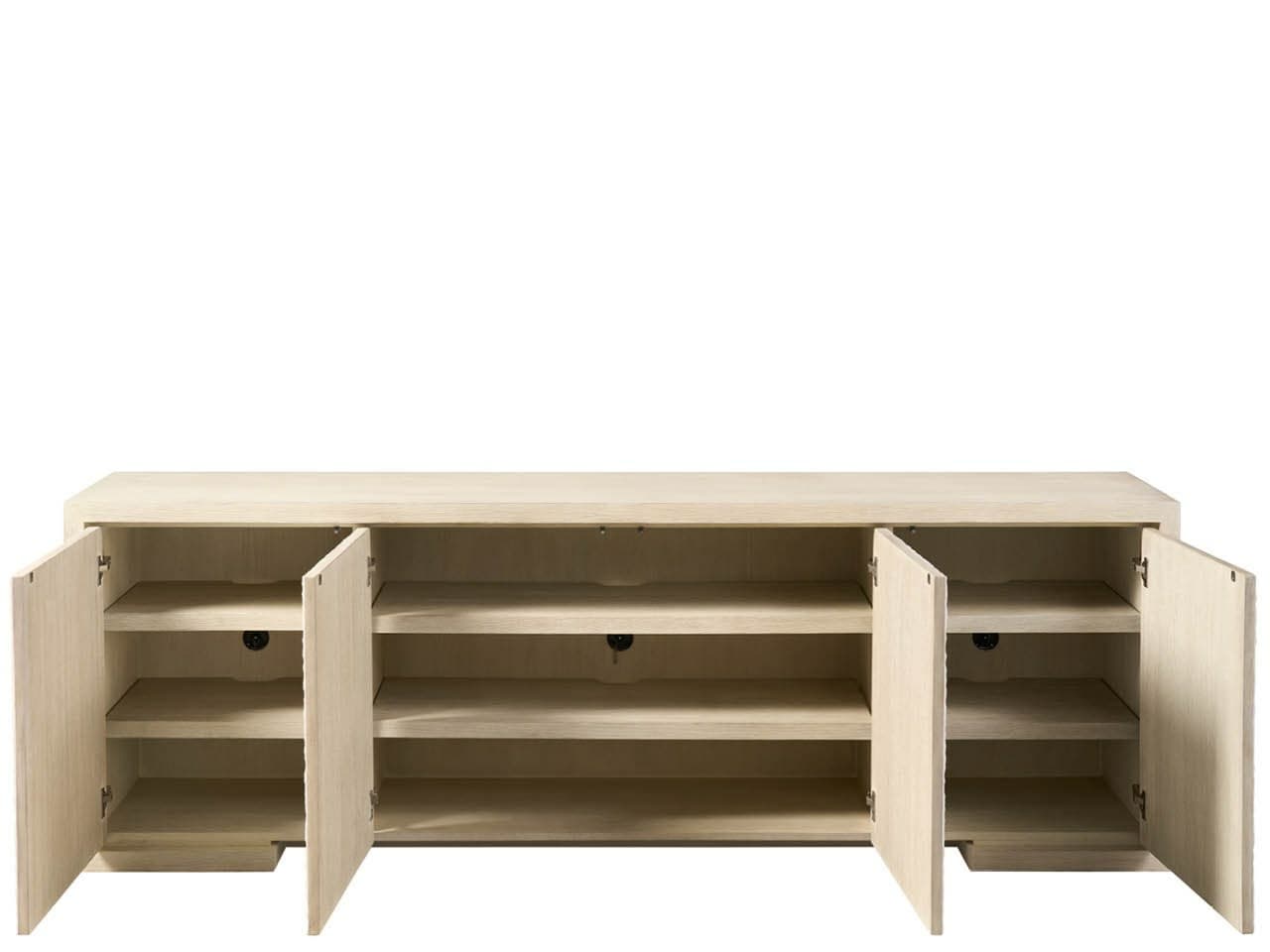 Aurora Light Oak/Carved Stone Credenza