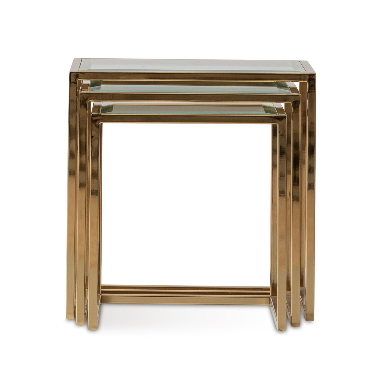 Savannah Breeze Gold Set of 3 Nesting Tables