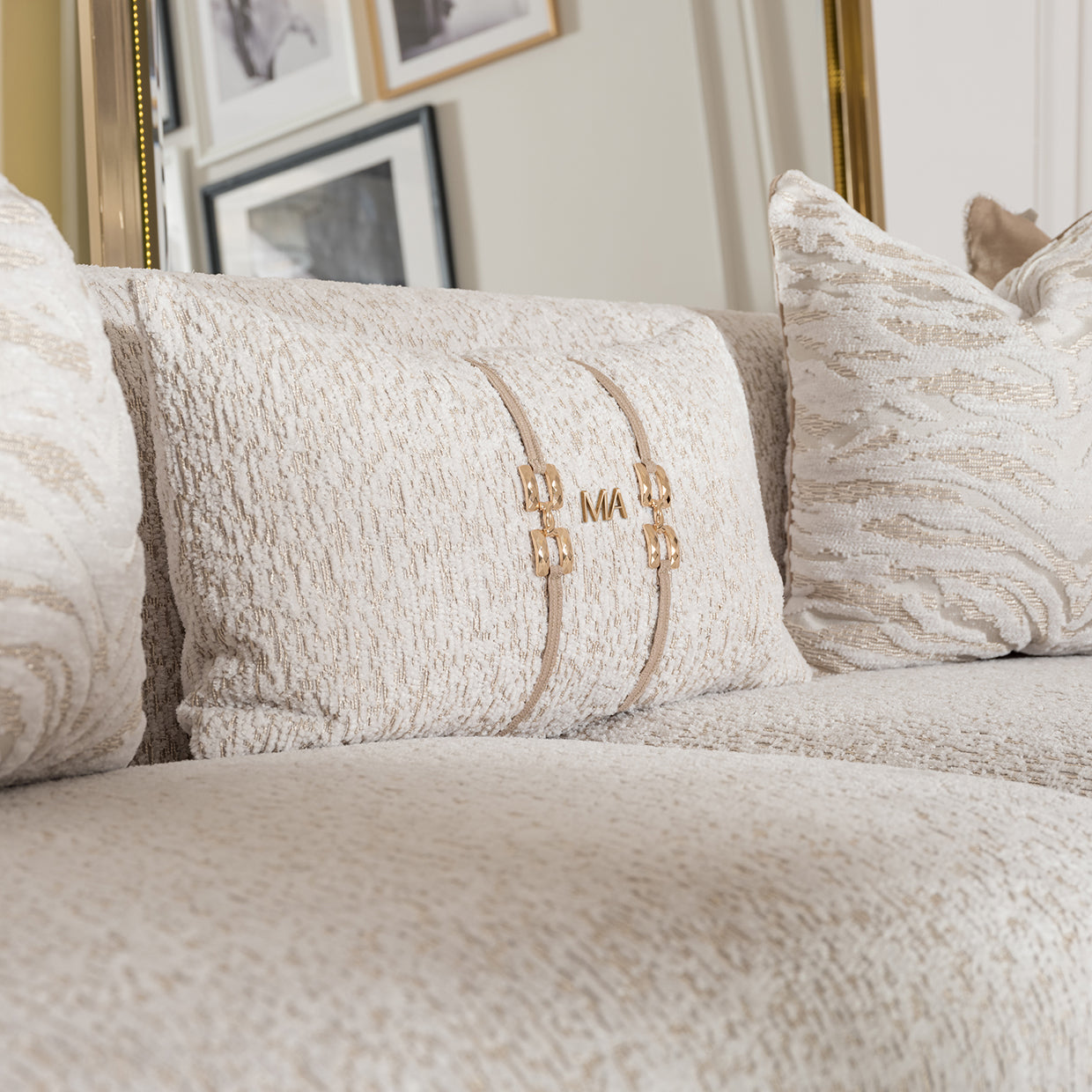 Savannah Breeze Gold/Cashmere Standard Sofa