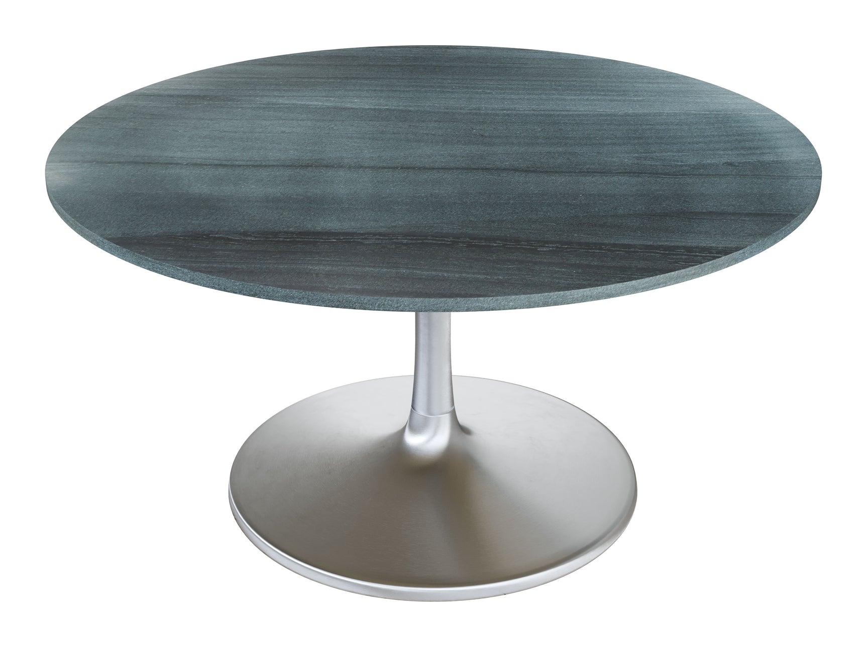 Metropolis Gray & Silver Dining Table (60")