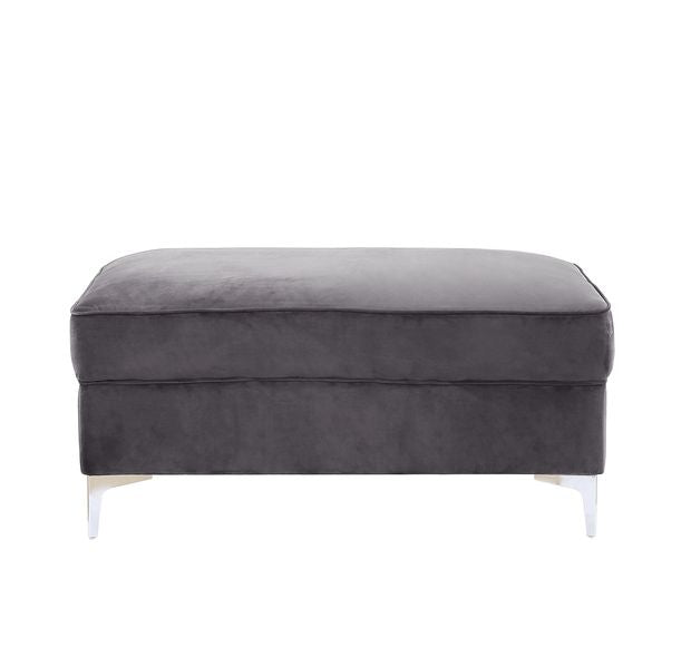 Bovasis Gray Ottoman