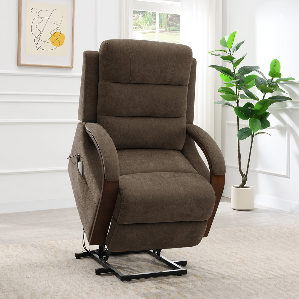 Kayla Chocolate Power Recliner w/Lift & Heating & Massage