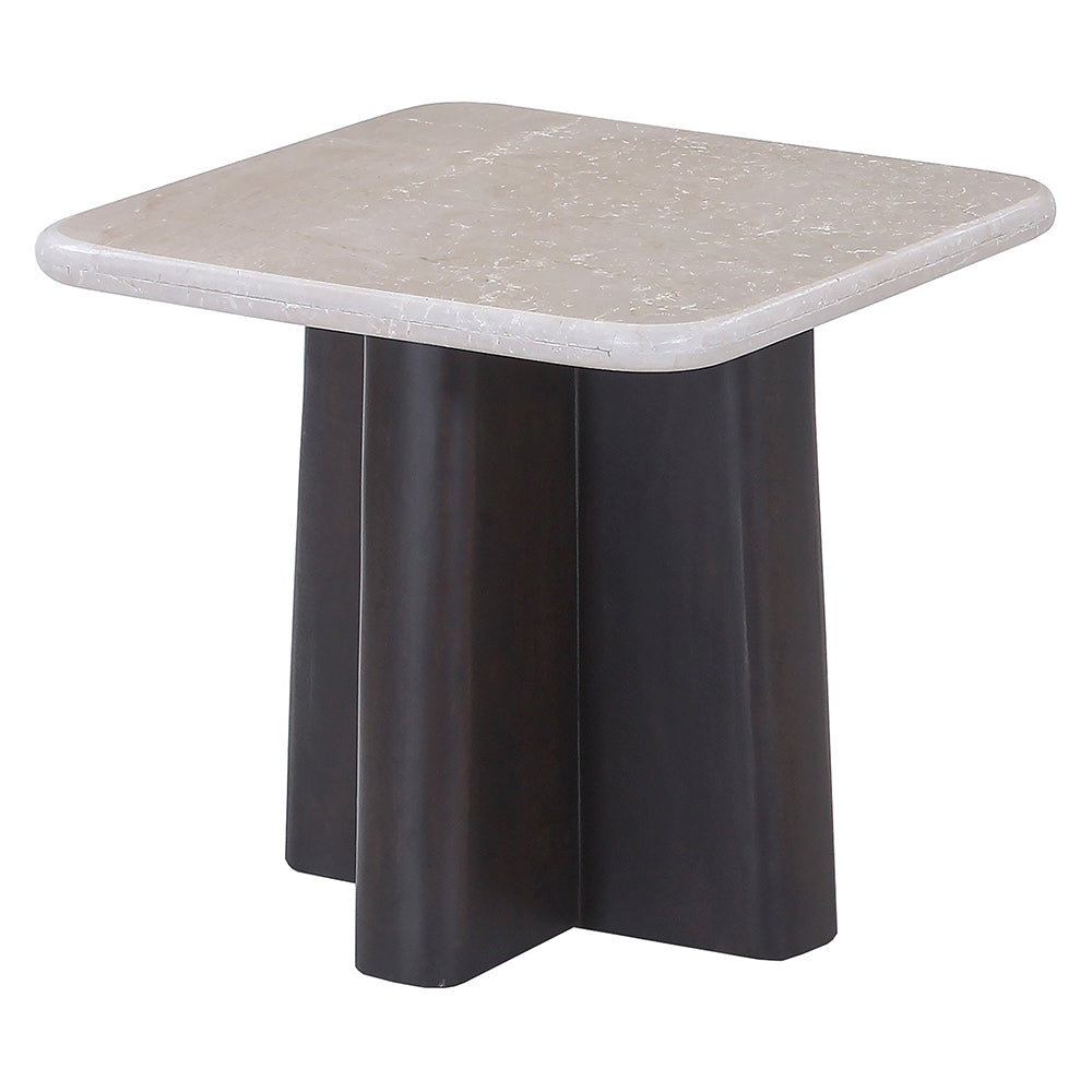 Jacory BottIcino Natural Marble Top/ Espresso End Table