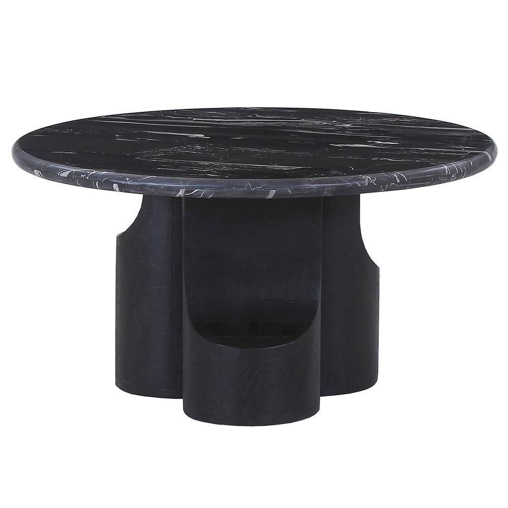 Kinton Natural Marble Top/ Black Mercana Coffee Table