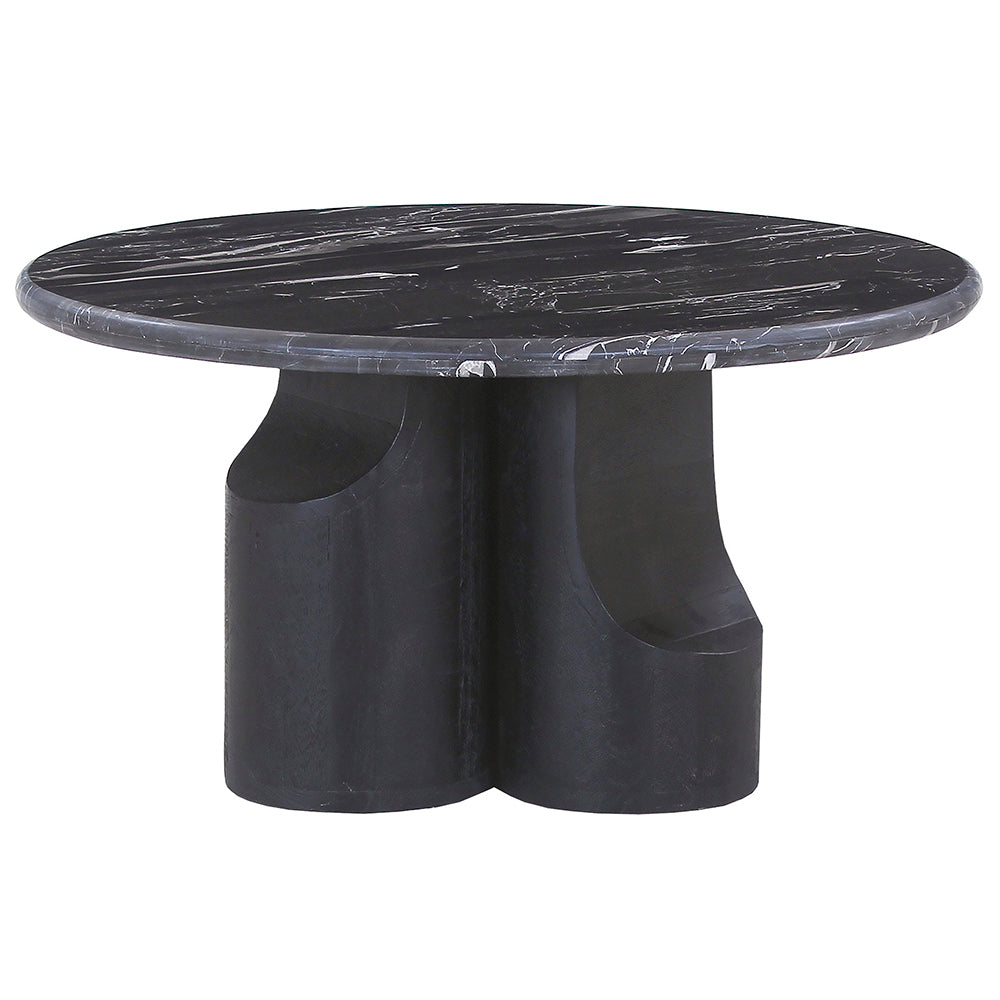 Kinton Natural Marble Top/ Black Mercana Coffee Table