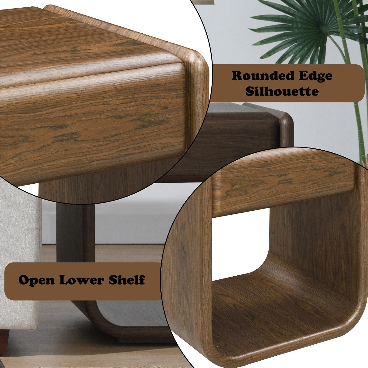Lanza Dark Walnut End Table w/Drawer
