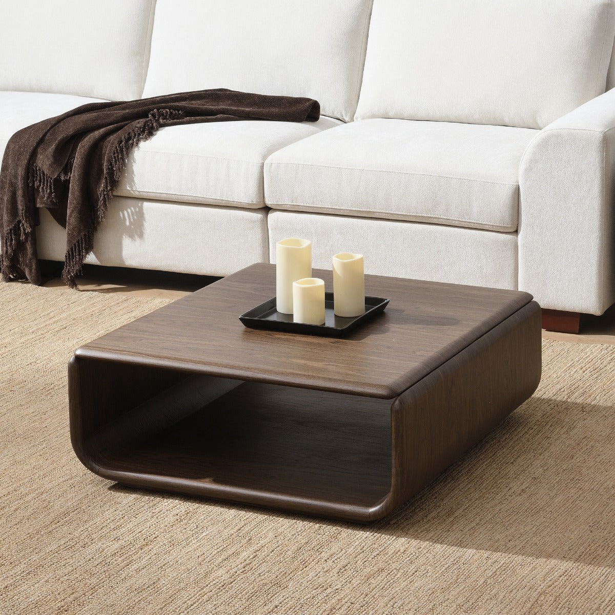 Lanza Dark Walnut Coffee Table