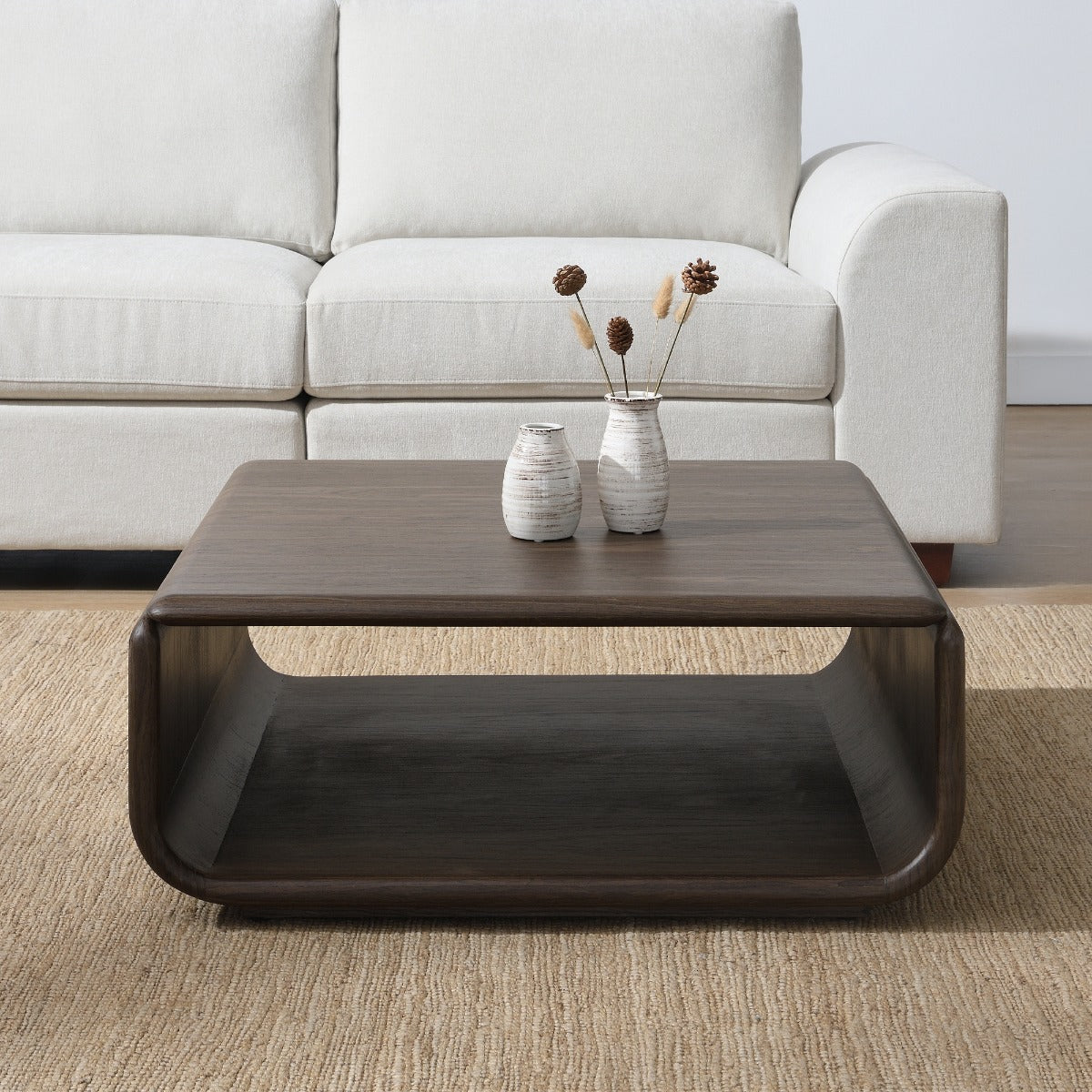 Lanza Dark Walnut Coffee Table
