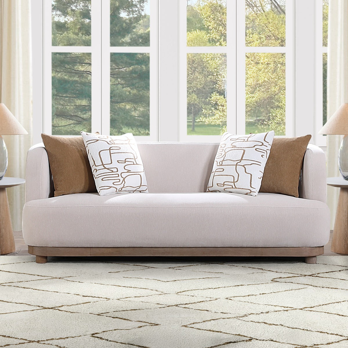 Duncan Beige Sofa w/4 Pillows