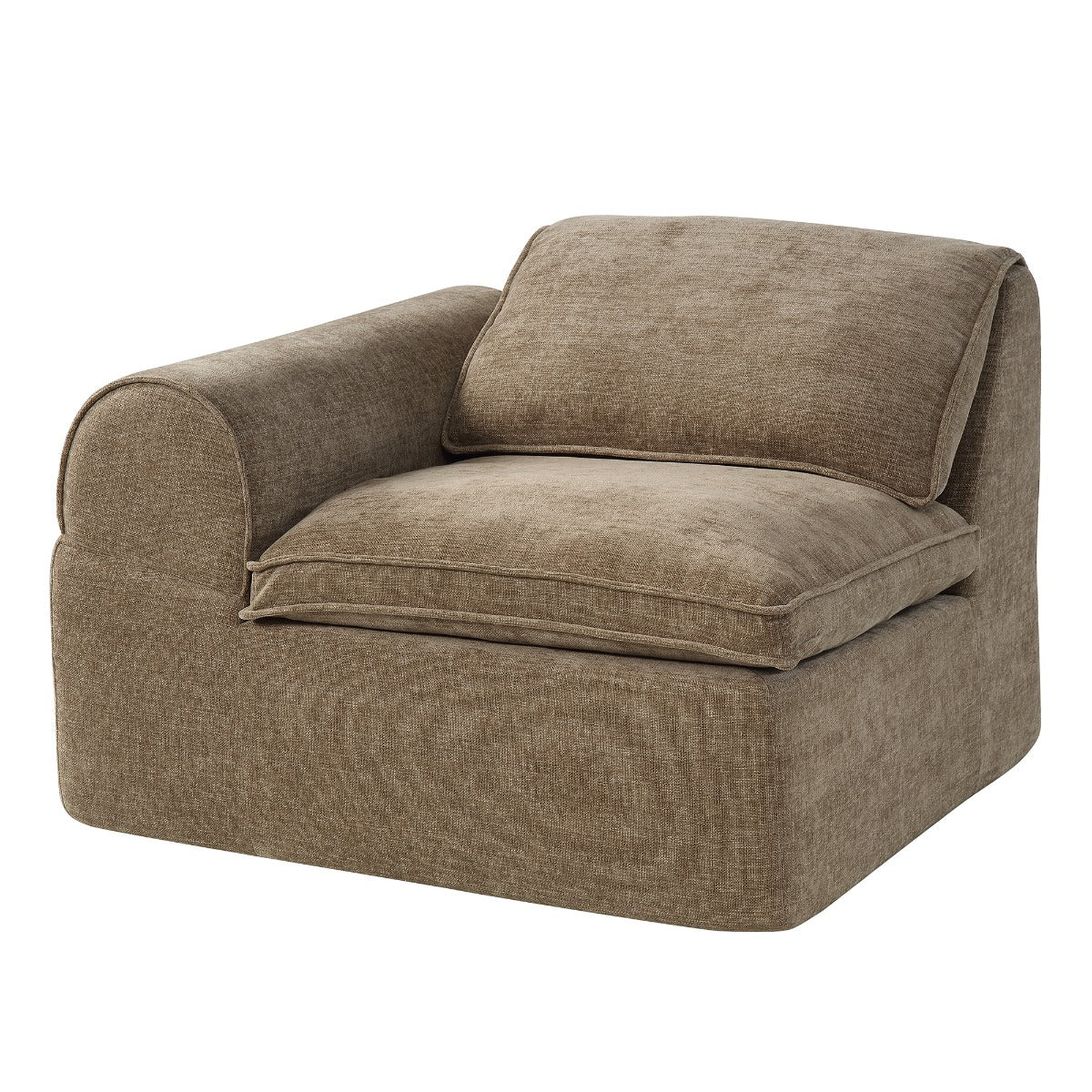 Almano Brown Modular - Left Facing Arm Chair