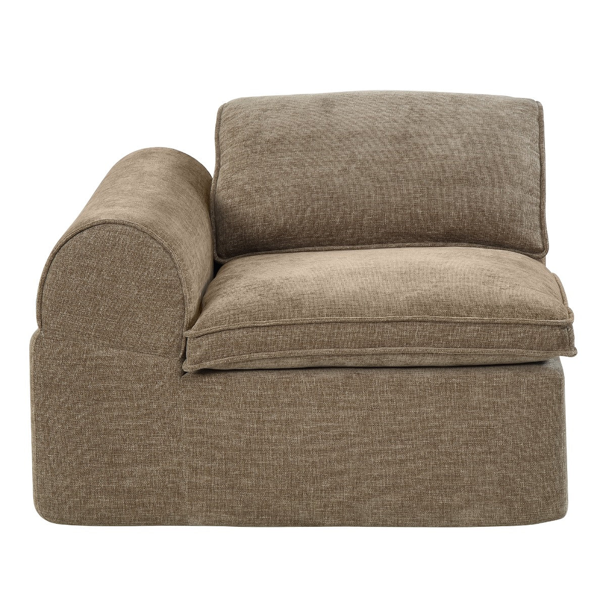 Almano Brown Modular - Left Facing Arm Chair