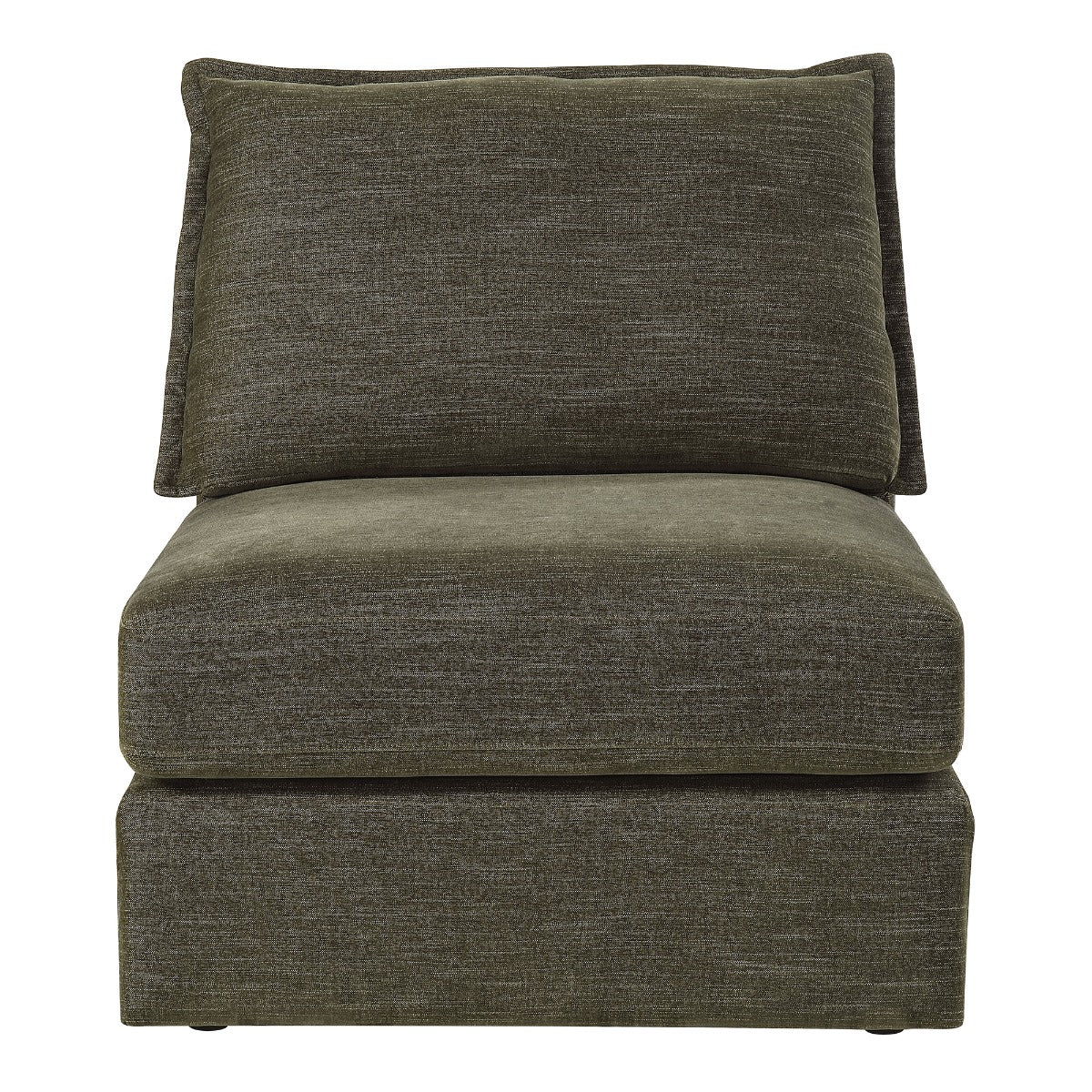 Leighton Green Modular - Armless Chair W/1 Pillow