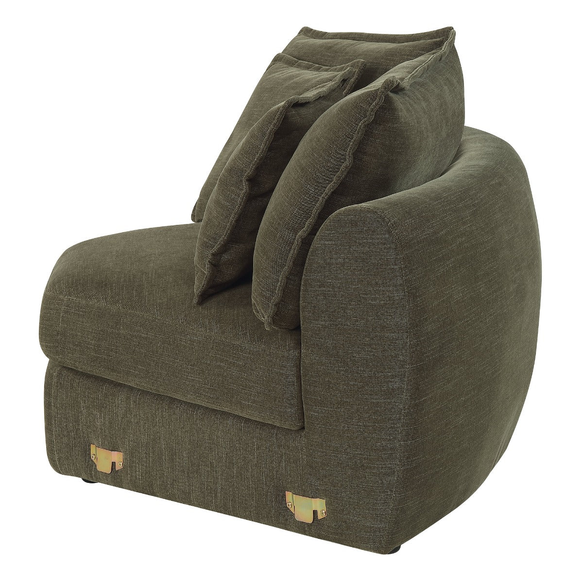 Leighton Green Modular - Wedge W/4 Pillows