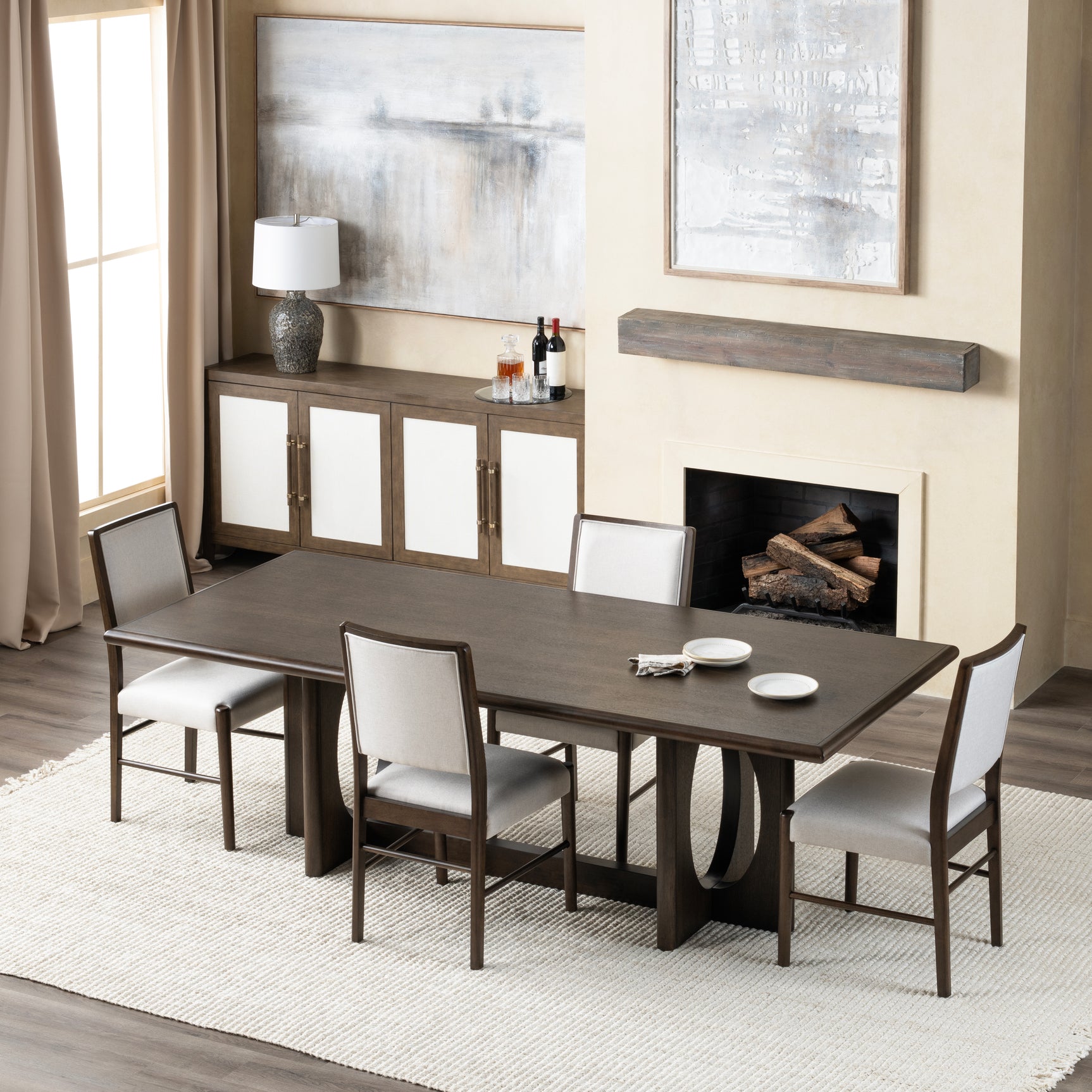 Bentley Brown Rectangle Dining Table