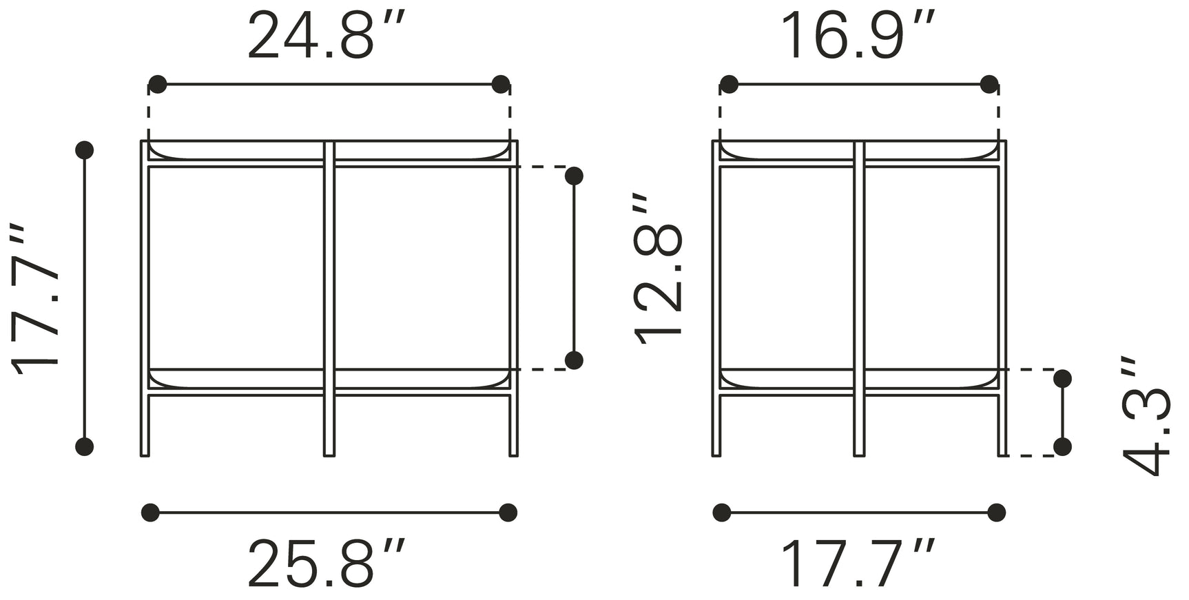 Bronson Bronze Coffee Table