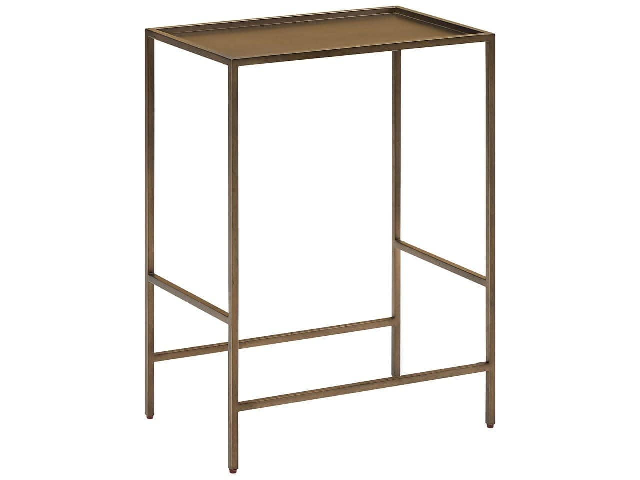 Montclair Smoked Gold Metal Side Table