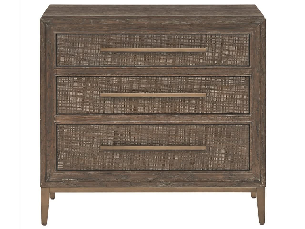 Montclair Cocoa Three Drawers Nightstand
