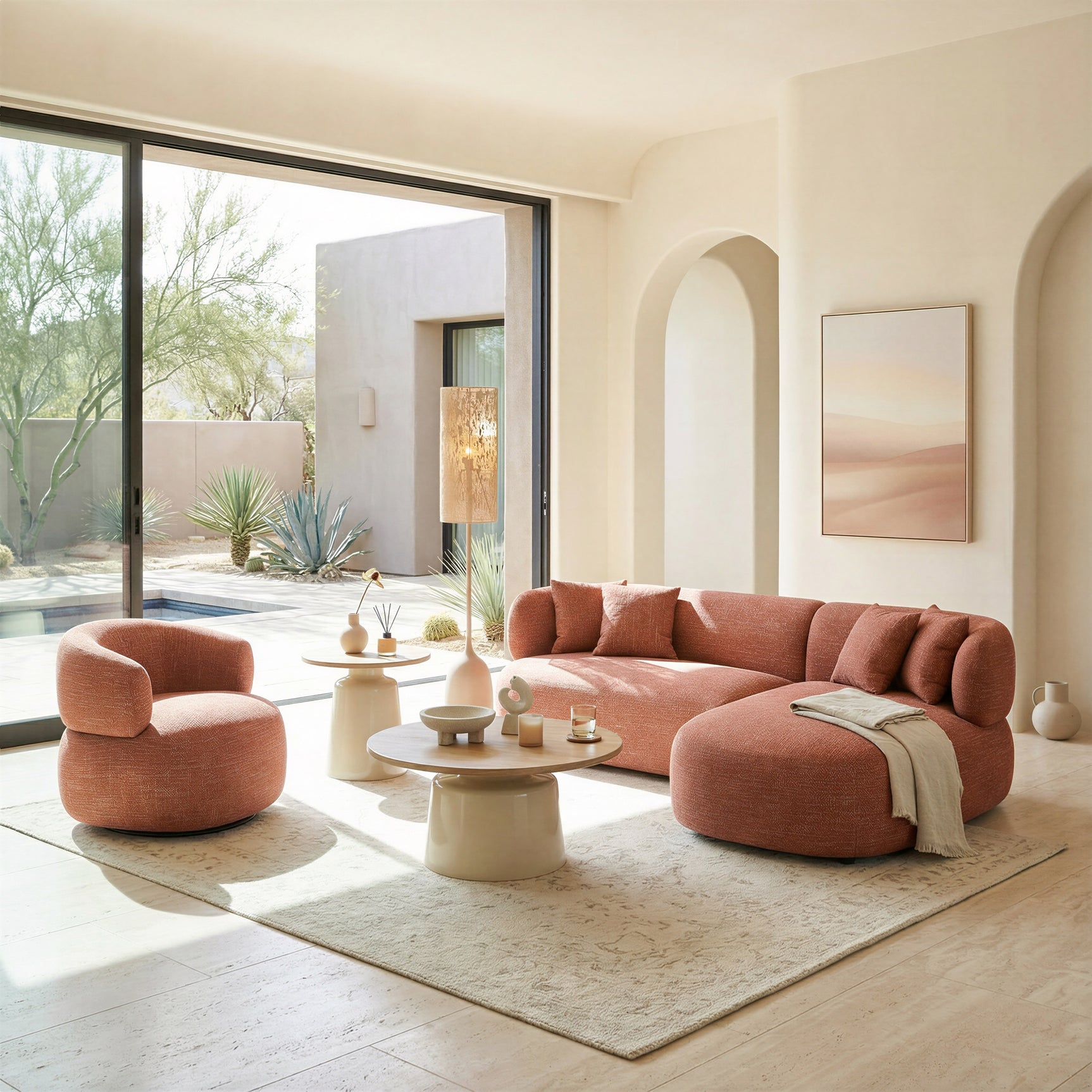 Buff Taupe Floor Lamp