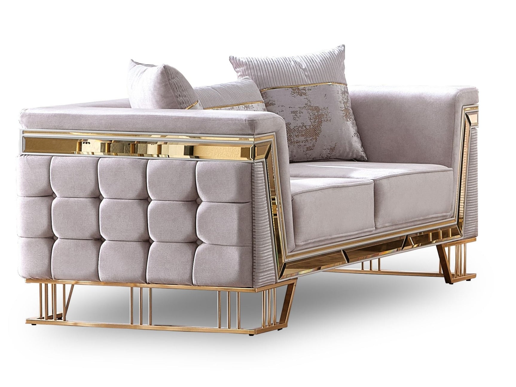 Munich Cream 3-pieces (Sofa & Loveseat & Chair) Living Room Set