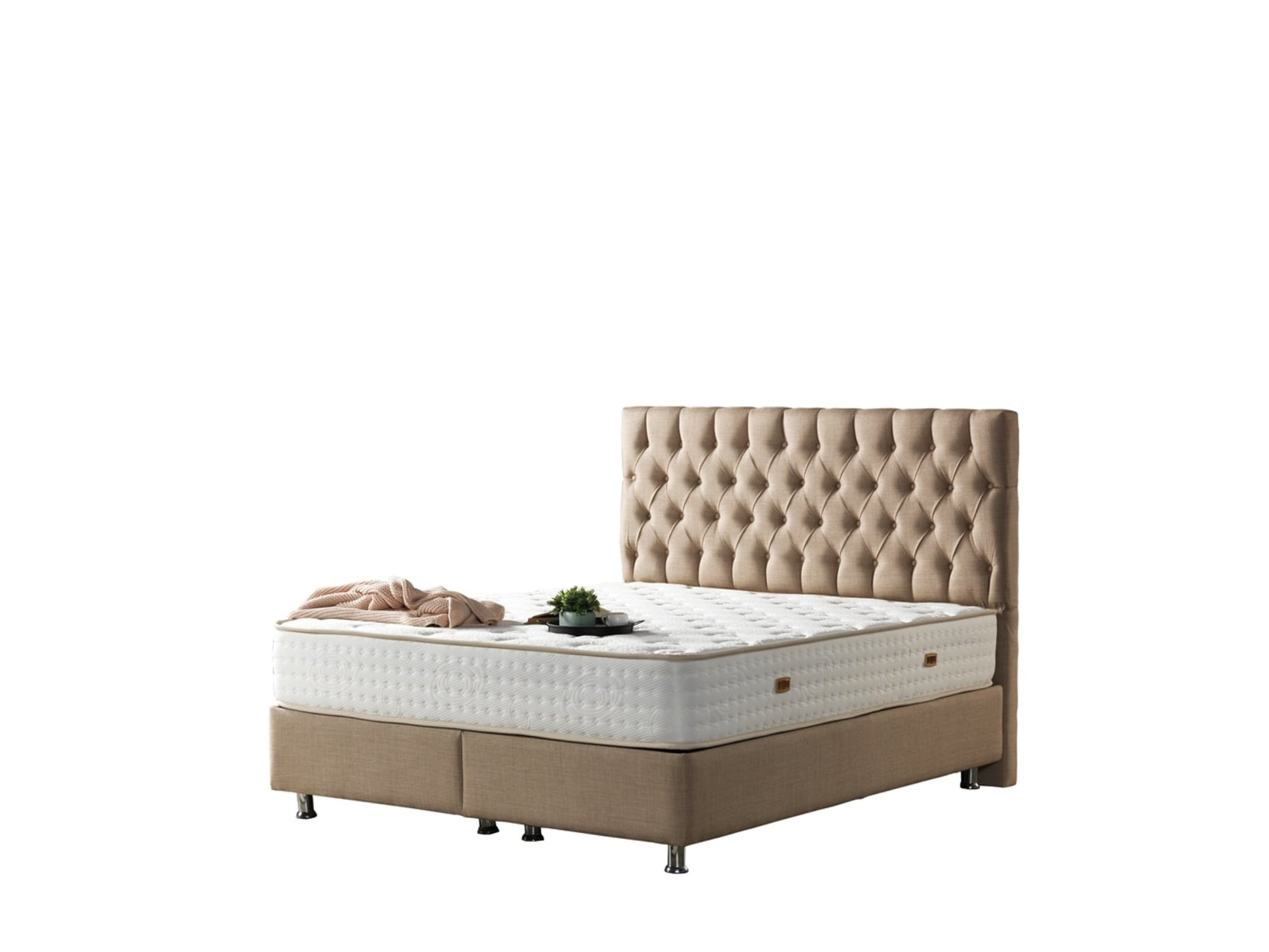 Nevada Cream Storage Bed With Headboard