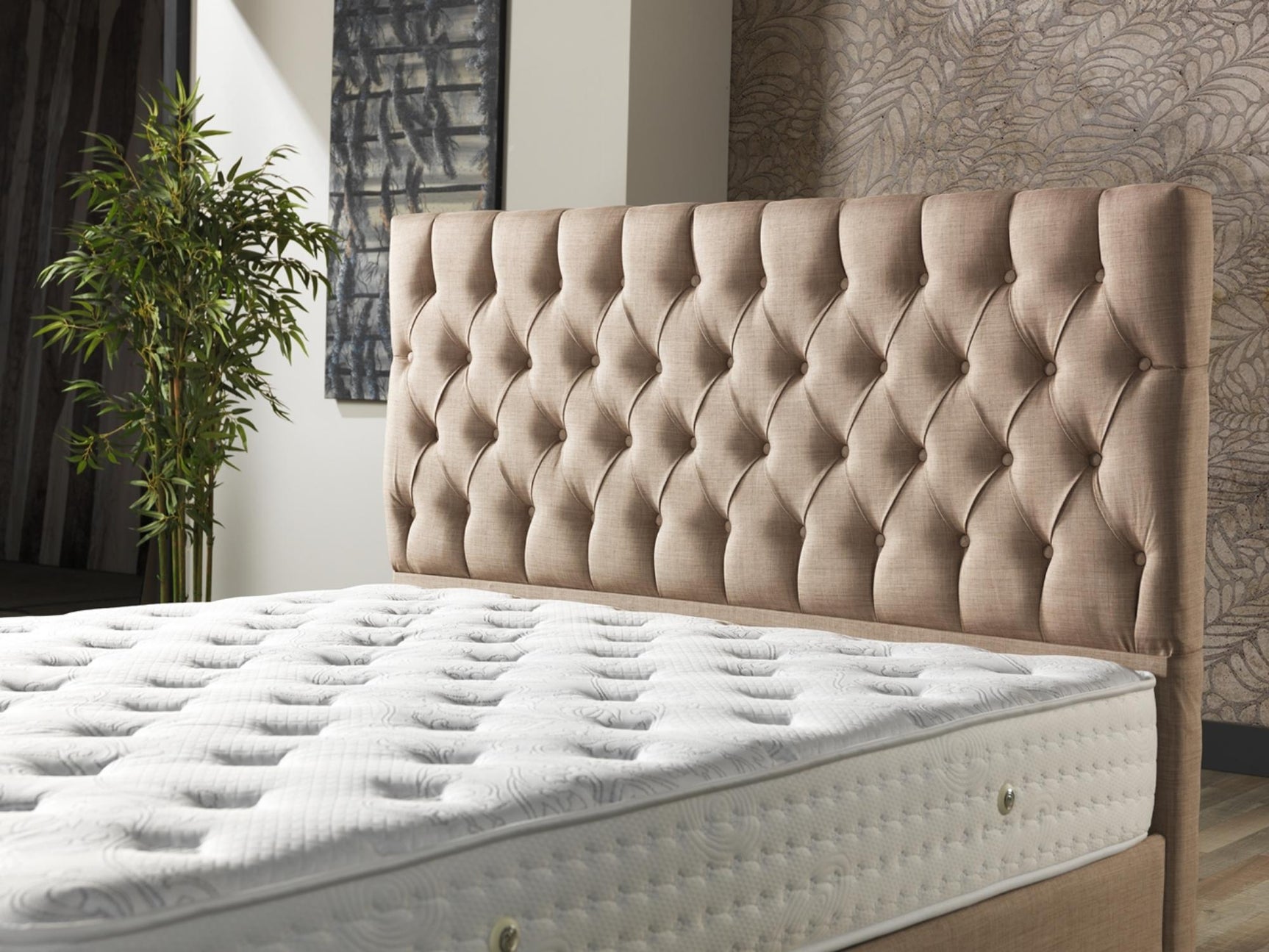 Nevada Cream Storage Bed With Headboard