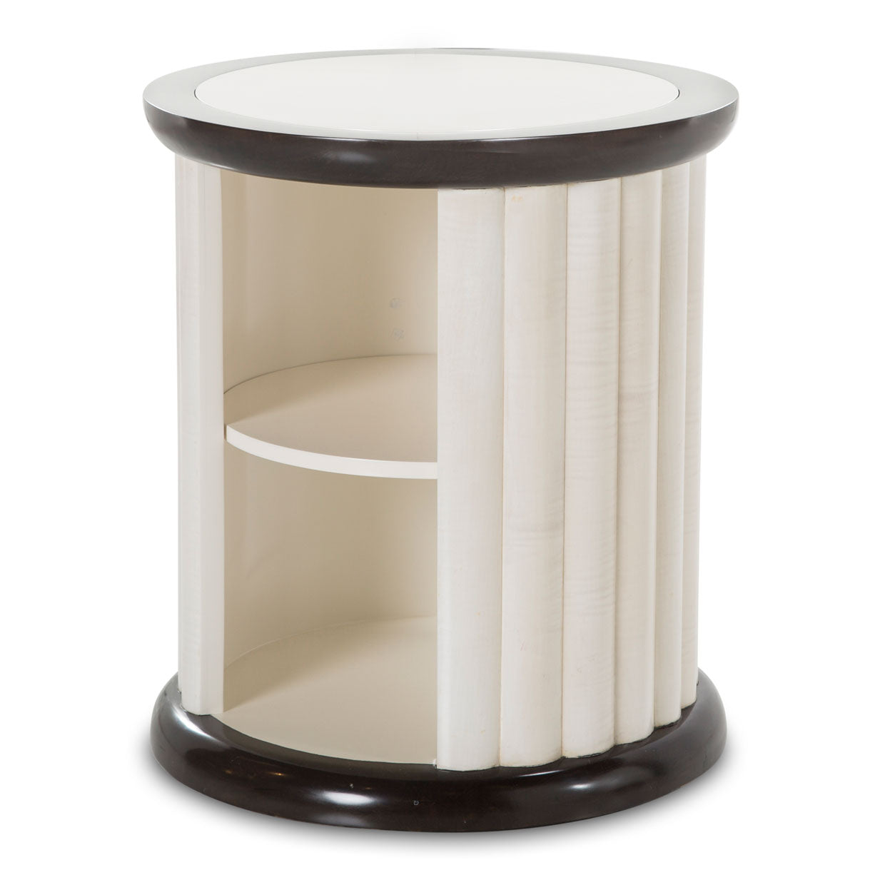 Paris Chic Espresso Round End Table