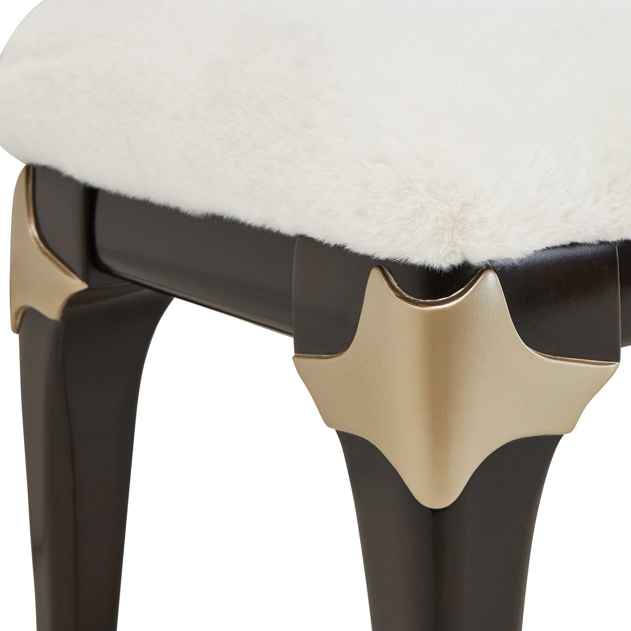 Paris Chic Espresso/Cream Bed Bench