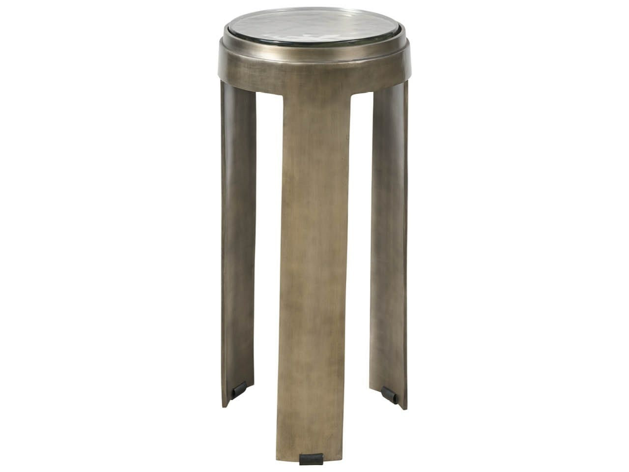 Nuvola Light Emperador/Antique Nickel Drink Table