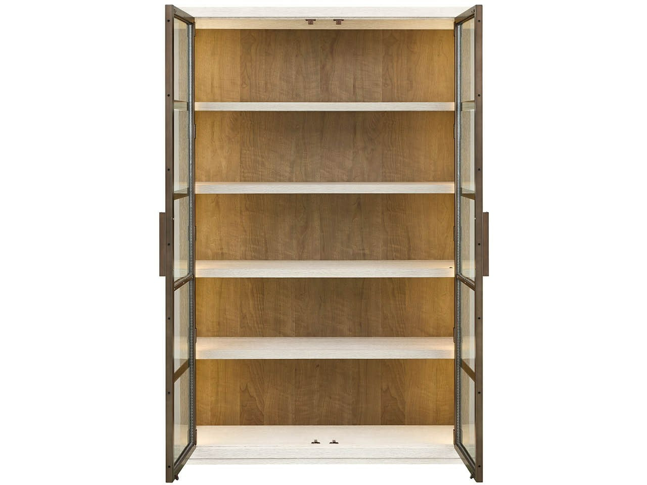 Modern Mist Oak Display Cabinet