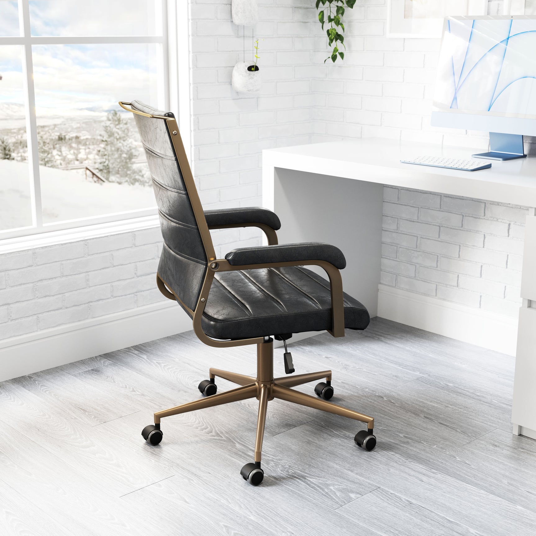 Auction Vintage Black Office Chair