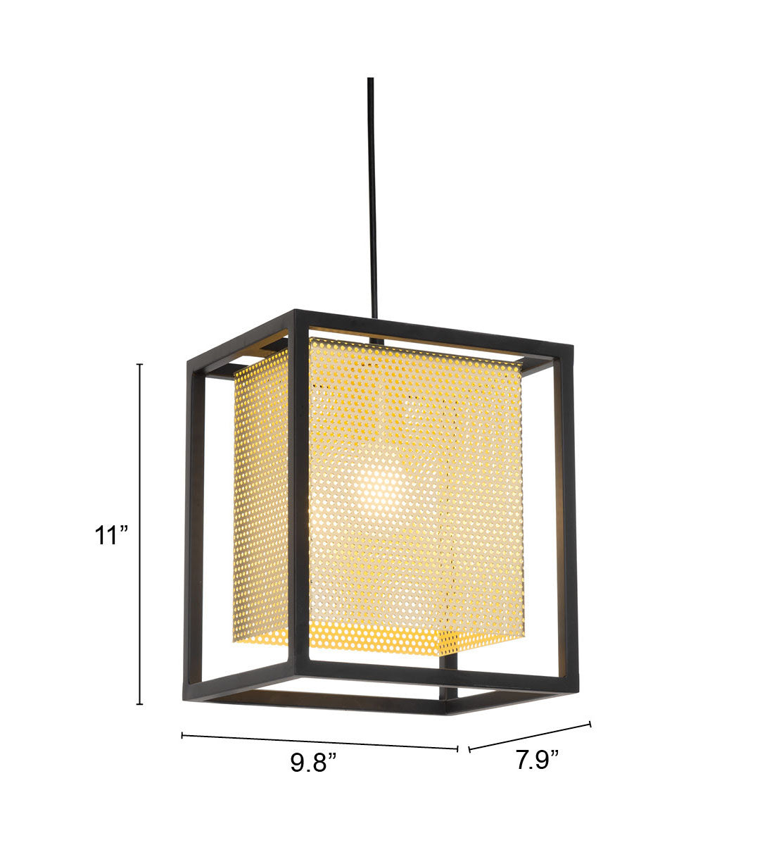 Yves Gold & Black Ceiling Lamp