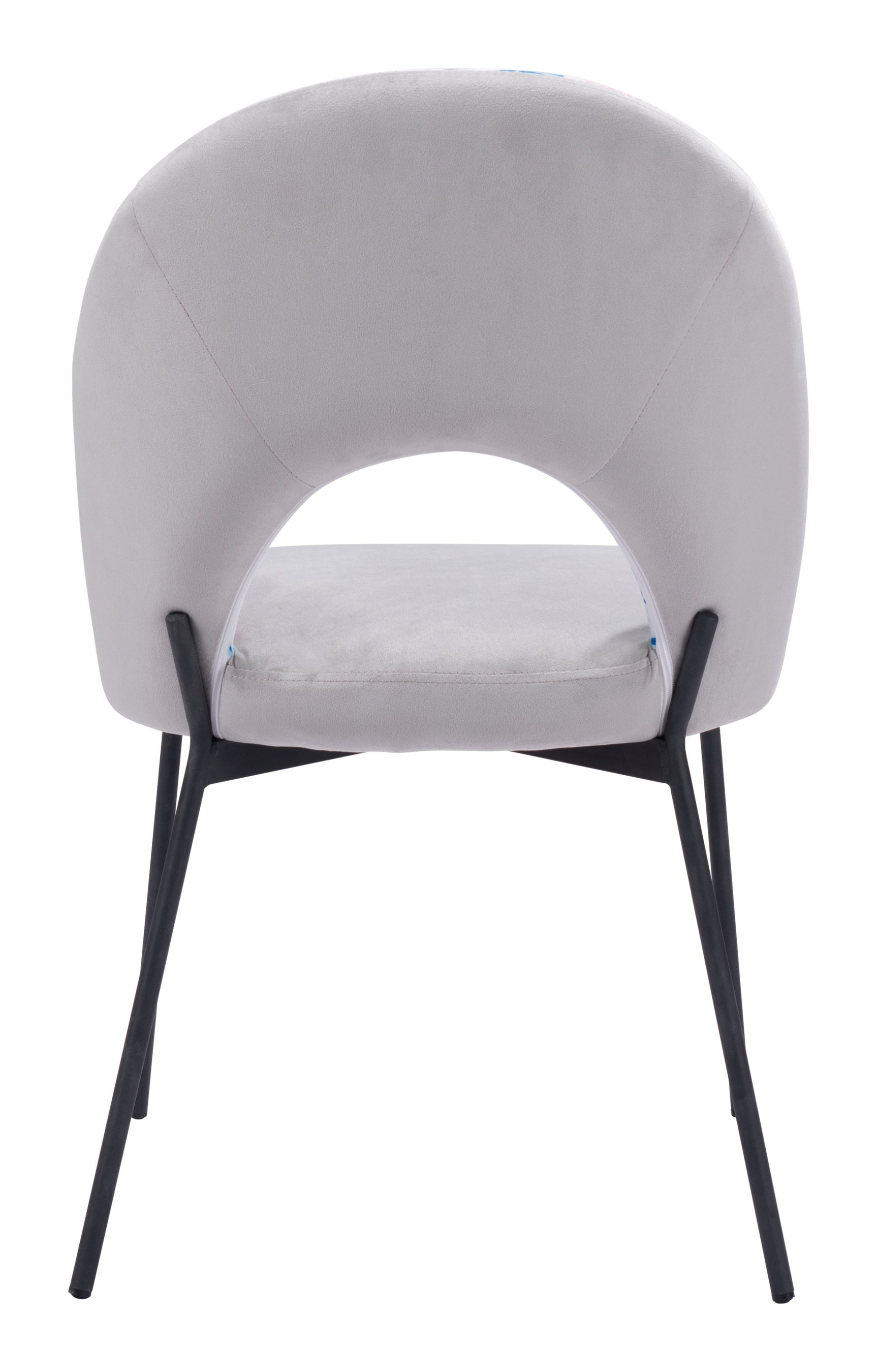 Torrey Gray Dining Chair (Set of 2) Multicolor Print &