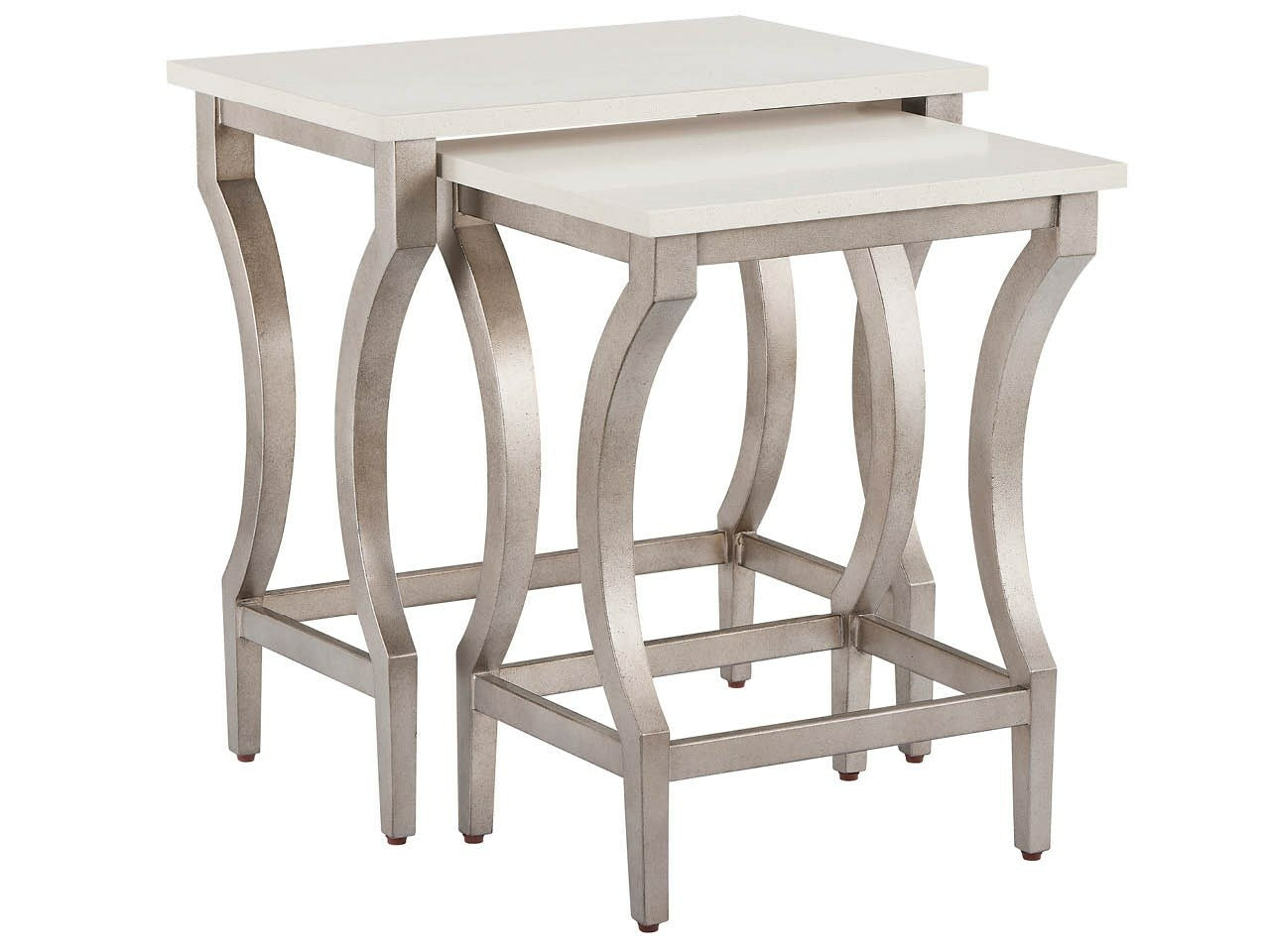 Birchaven Aged Pewter/White Nesting Tables