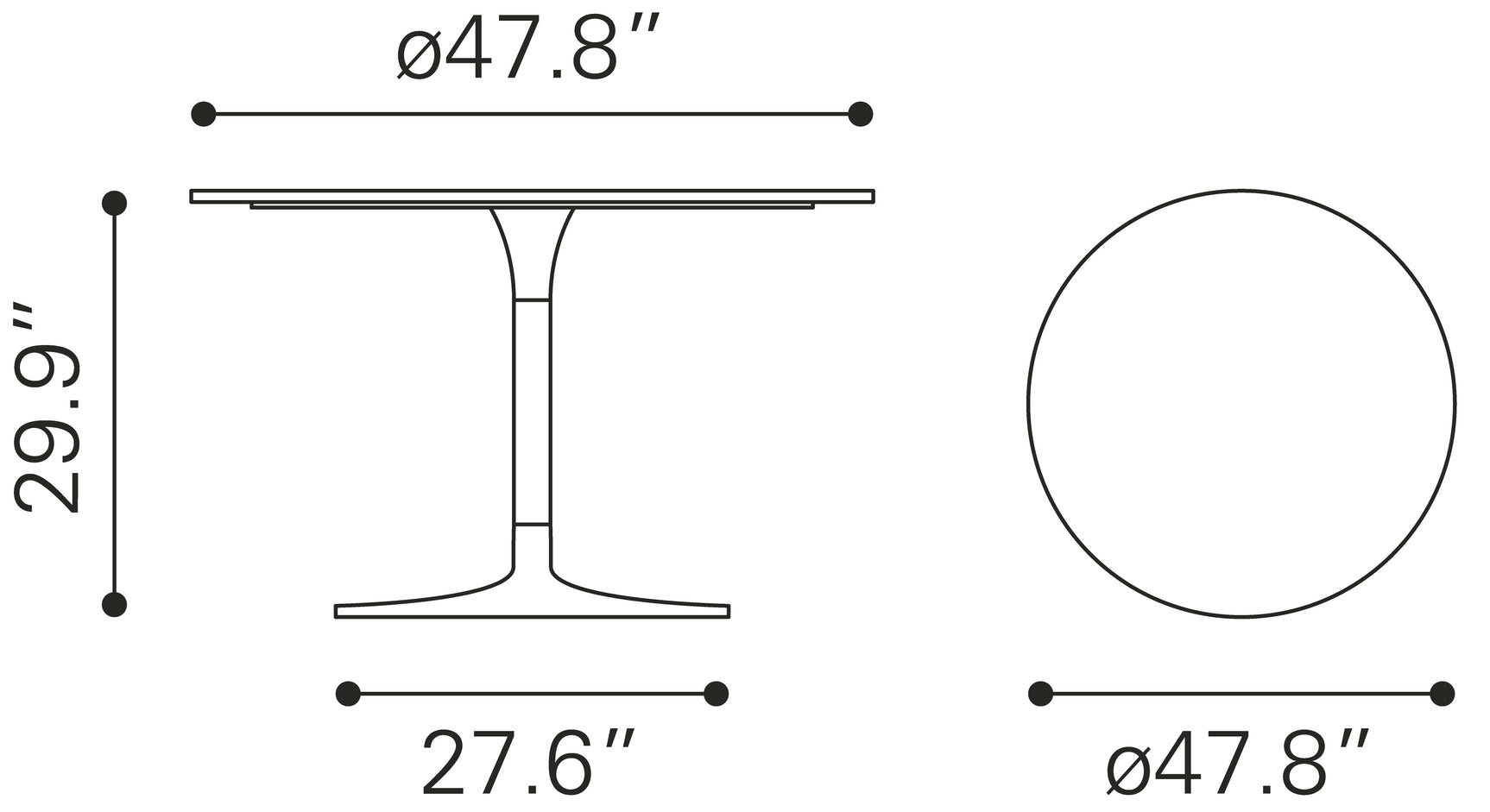 Metropolis Gray & Silver Dining Table