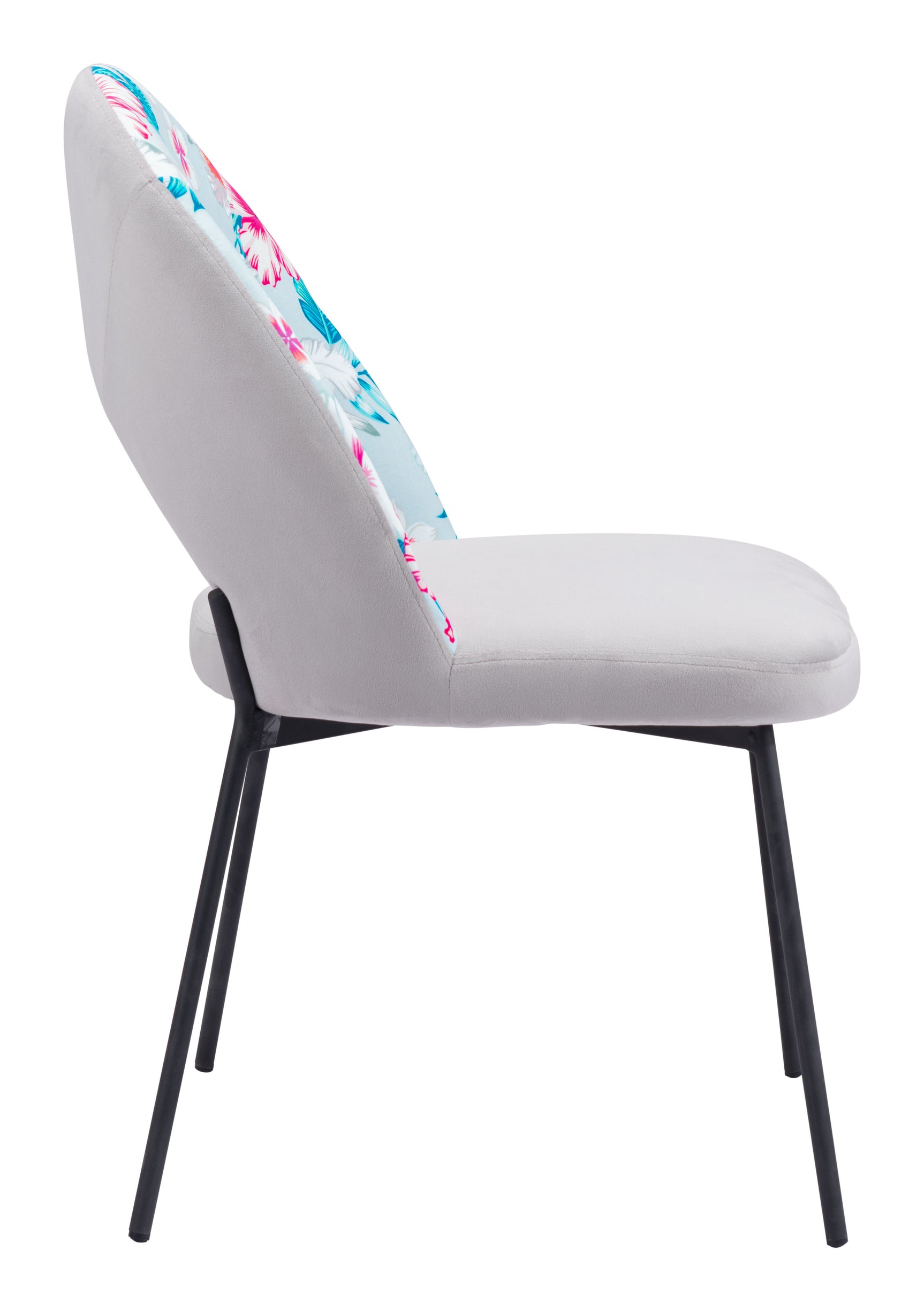 Torrey Gray Dining Chair (Set of 2) Multicolor Print &