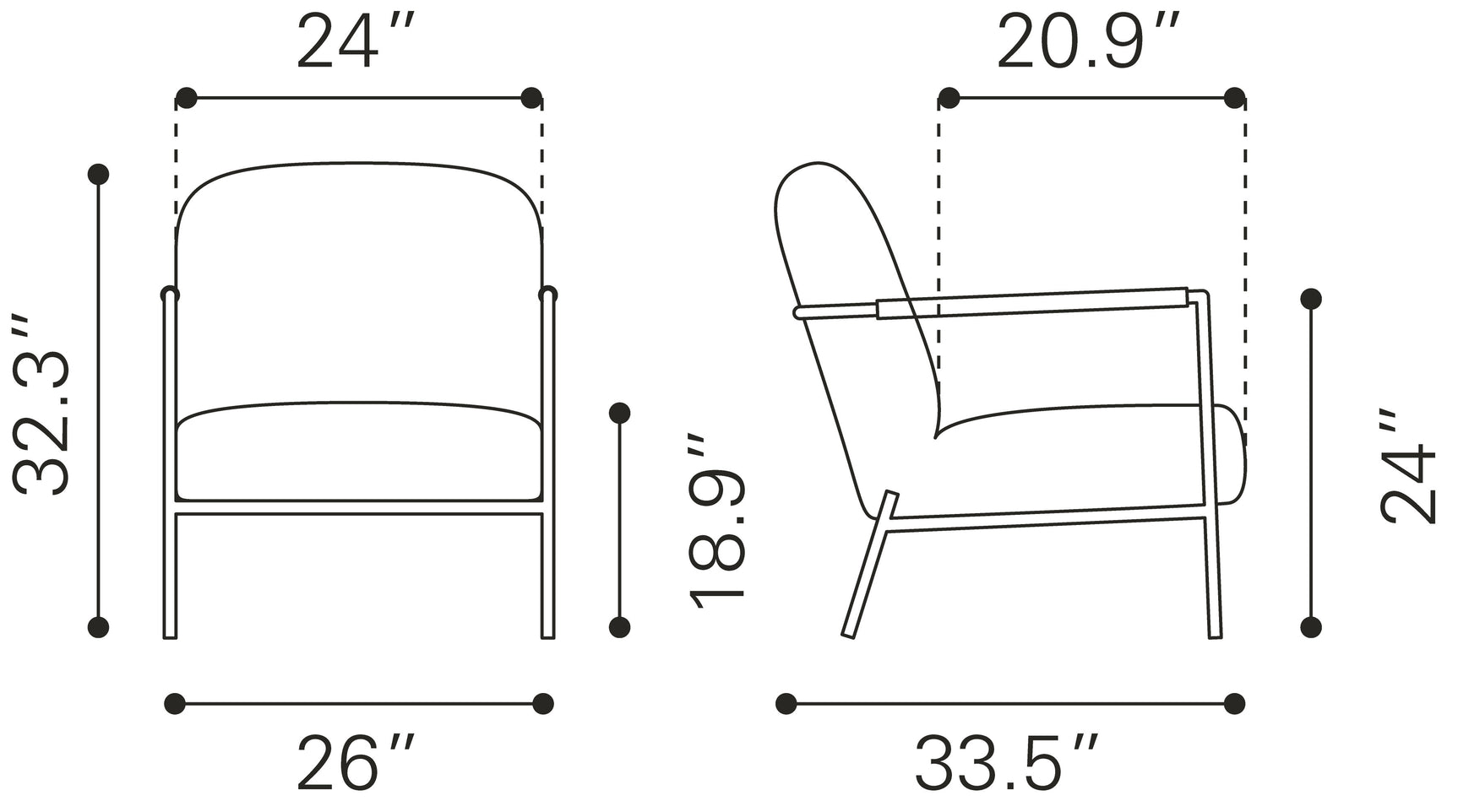 Chicago Ivory Accent Chair