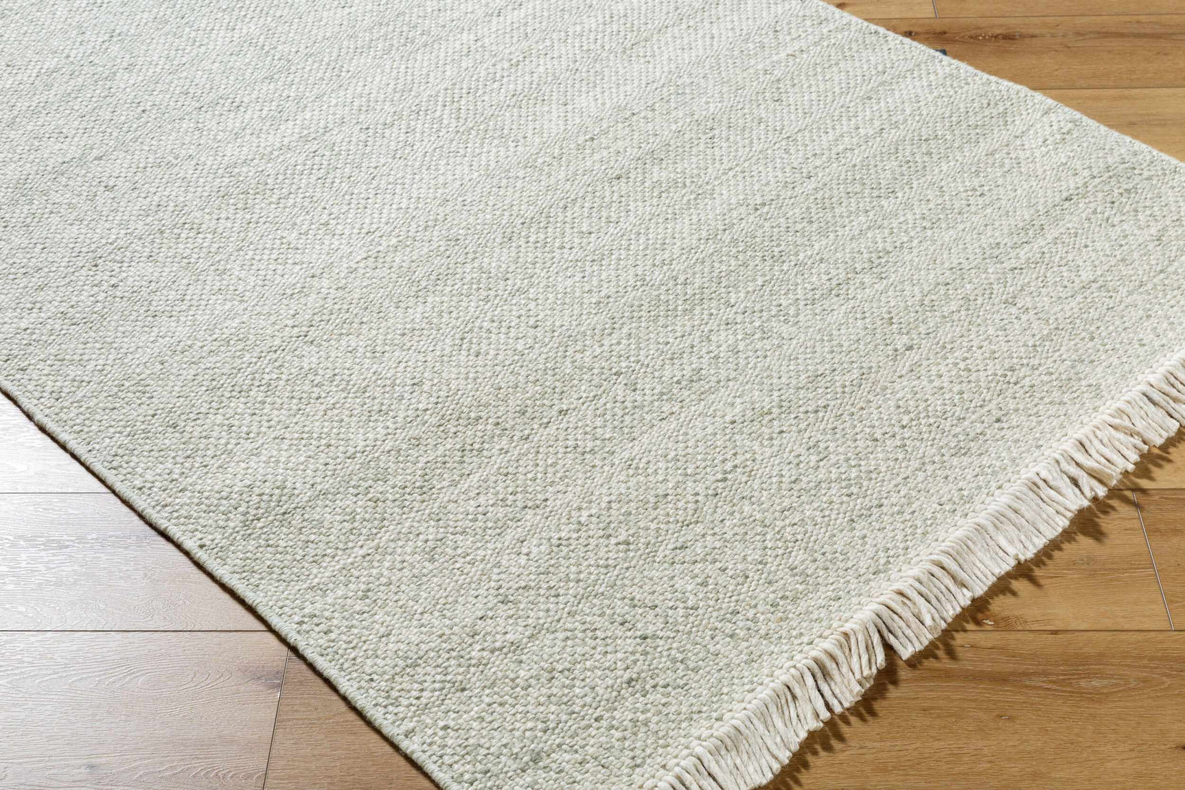 Sorell Sage Textured Weave Cottage Farmhouse Wool Handmade Area Rug - Clearance