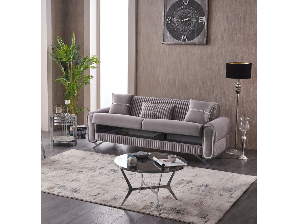 Royal Light Grey 3-pieces (Sofa & Loveseat & Chair) Living Room Set