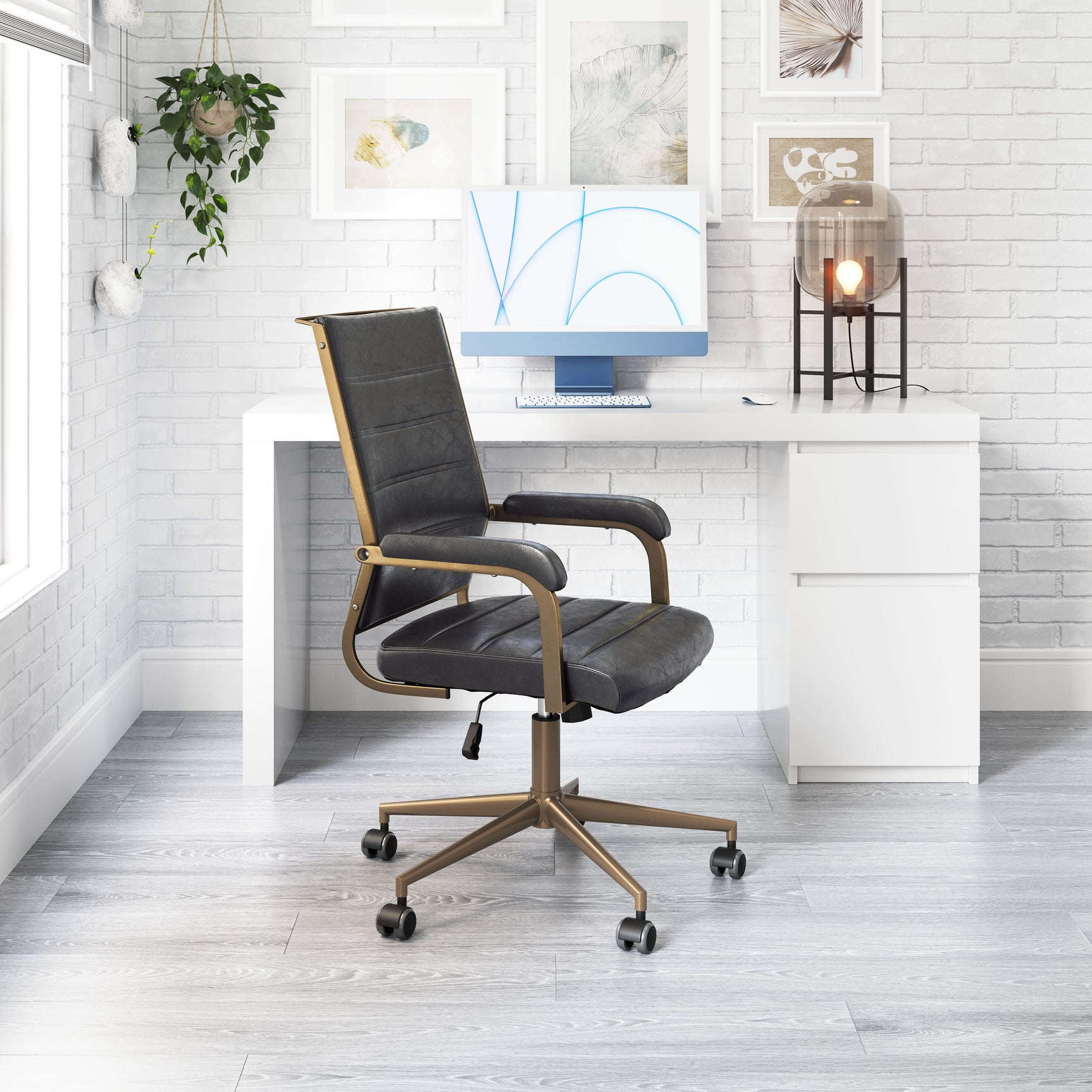 Auction Vintage Black Office Chair