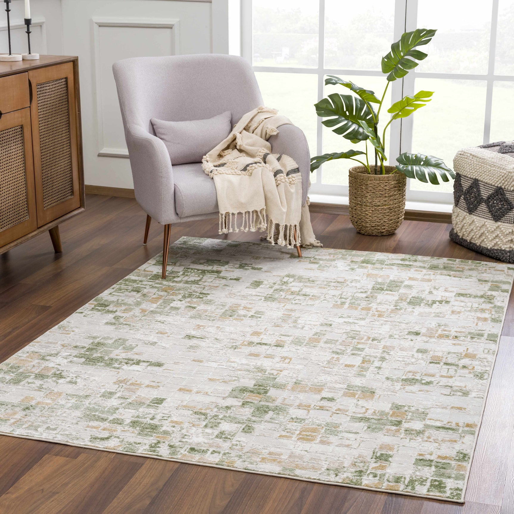 Liveri Green Mosaic Rug