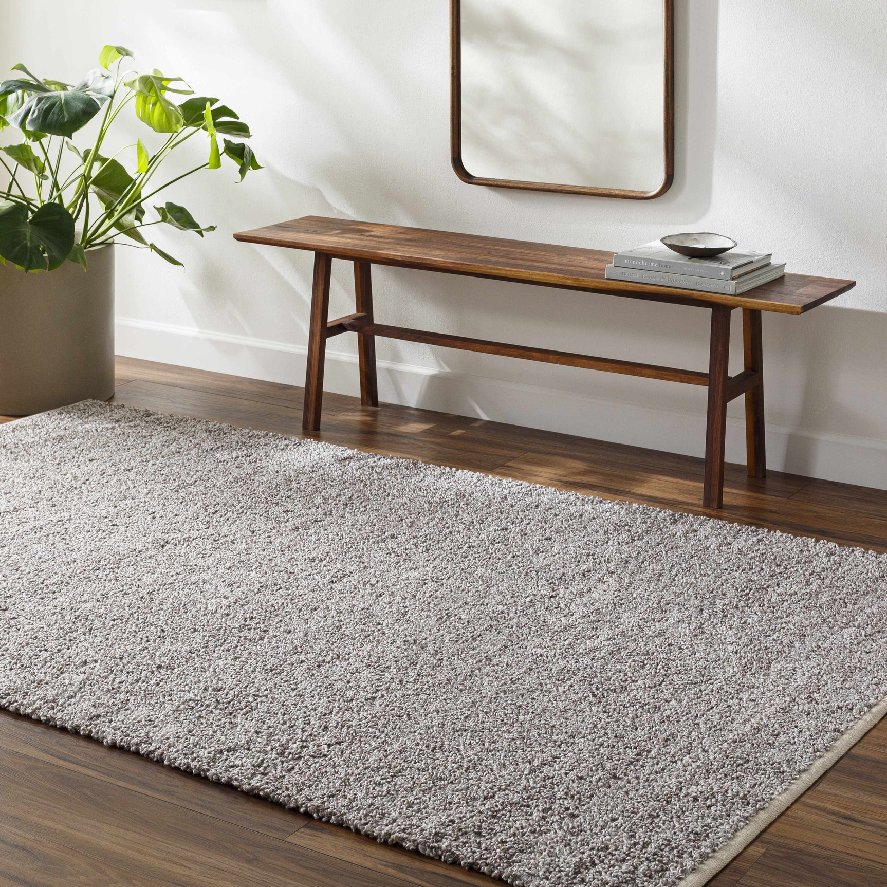 Kamil Gray Solid Area Rug - Clearance